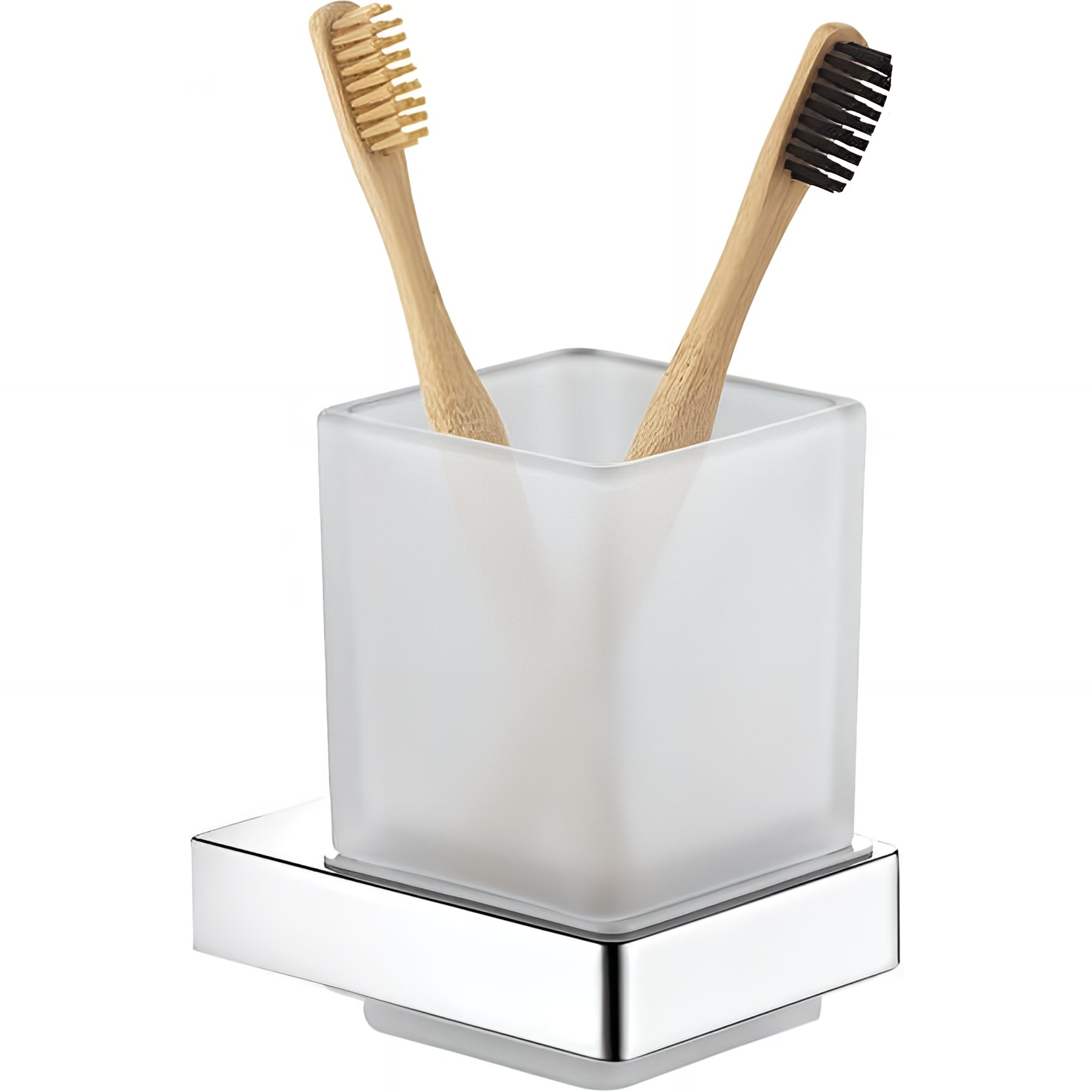 Porte-verre Gamme PRO PELLET CUBIC L73 x P94 x H107 mm en laiton chromé