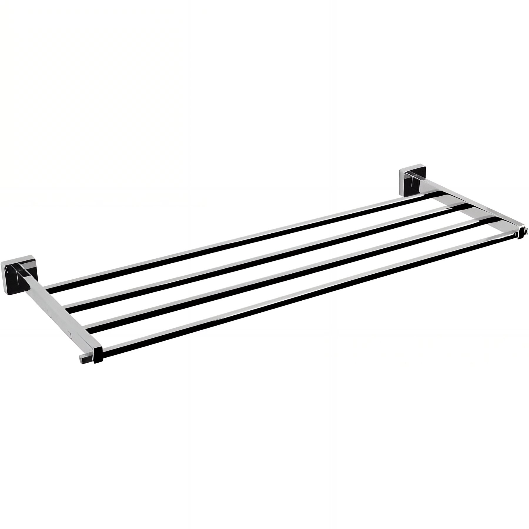 Rack Porte-serviettes Gamme PRO PELLET CUBIC L602 x P222 x H38 mm en laiton chromé
