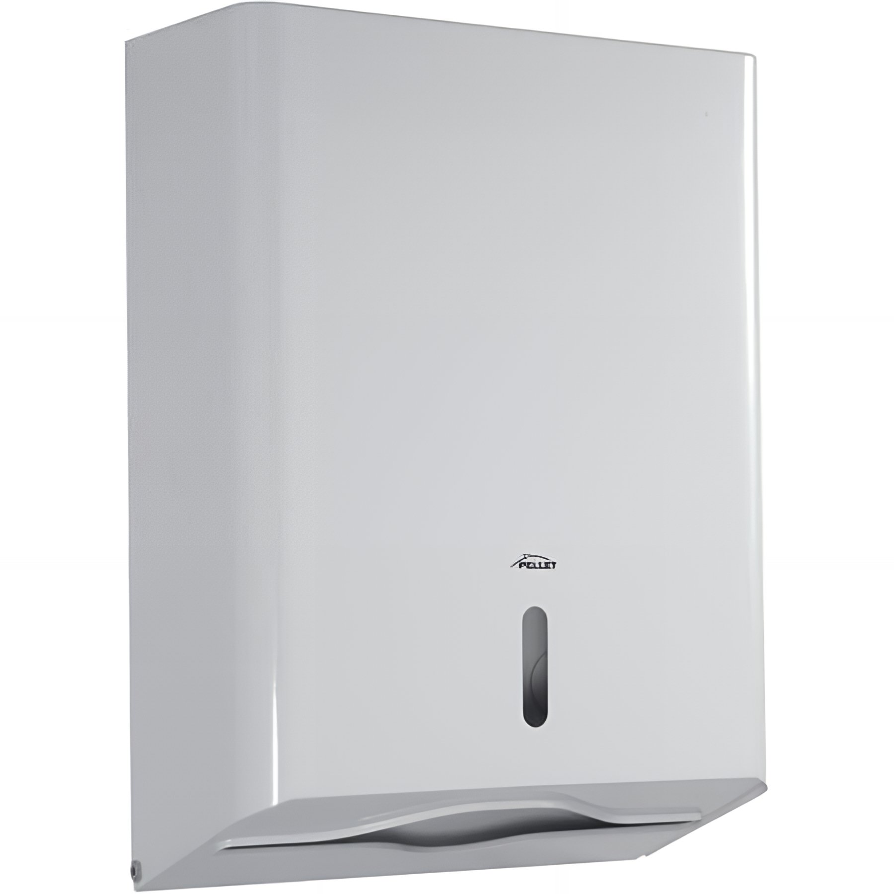 Distributeur essuie-mains essuie-mains Gamme PRO PELLET papier plié 365x270x110mm acier blanc brillant à clé
