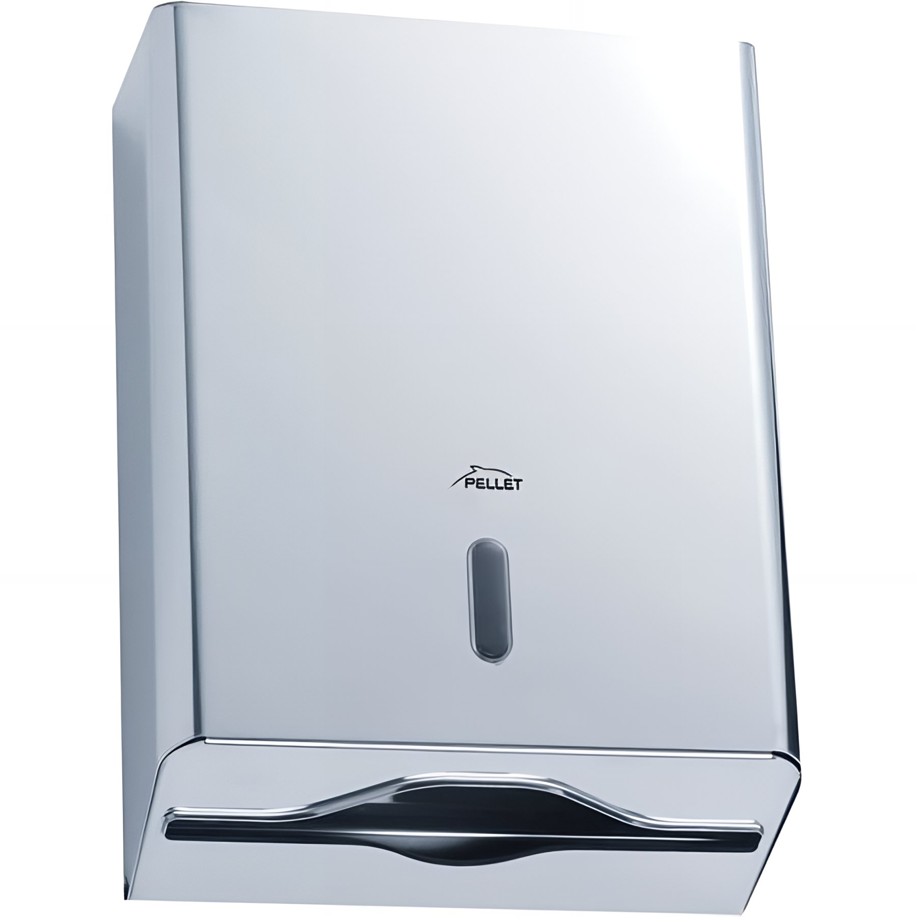 Distributeur essuie-mains essuie-mains Gamme PRO PELLET papier plié 365 x 270 x 110 mm inox satiné à clé