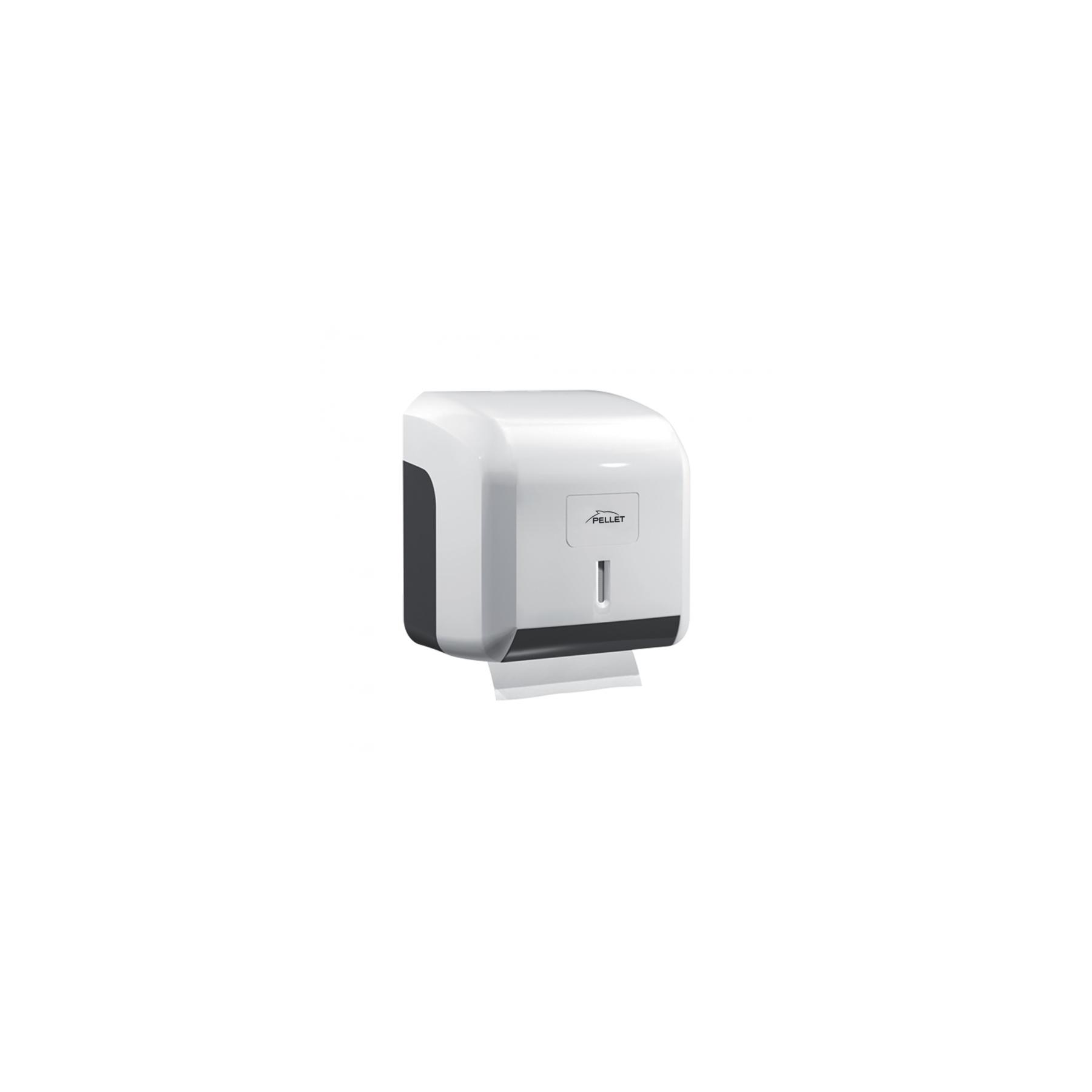 Distributeur papier WC Gamme PRO PELLET mixte 137 x 145 x 122 mm abs blanc/gris à clé