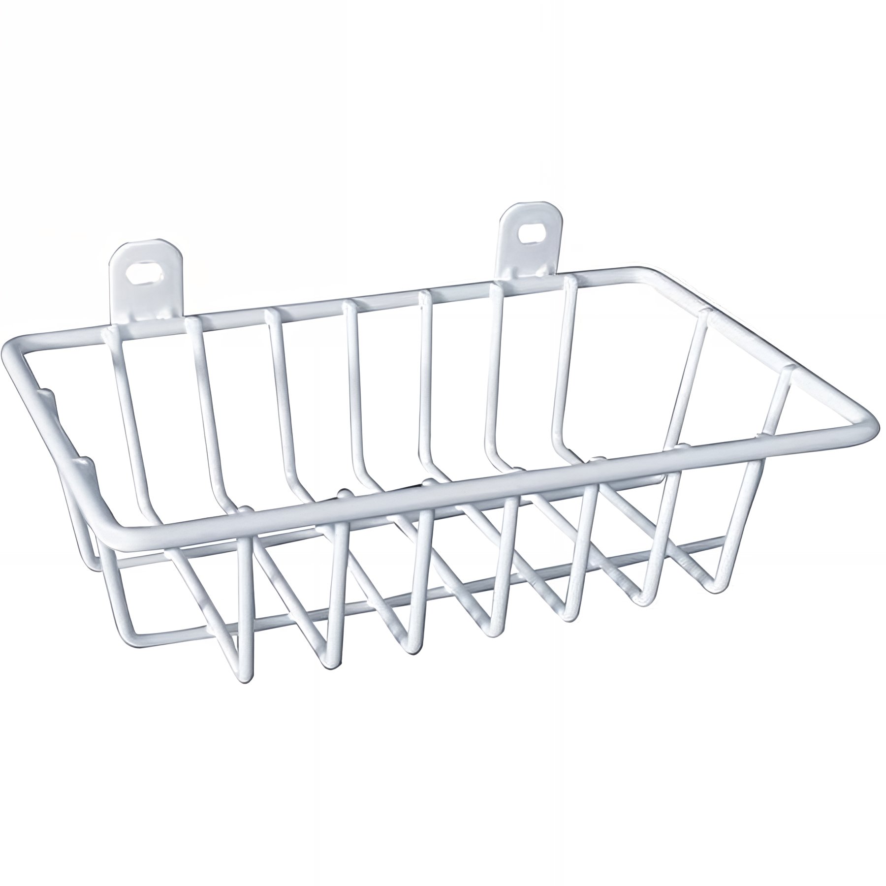 Porte-savon Gamme PRO PELLET mural 150 x 100 x 40 mm fil acier époxy blanc