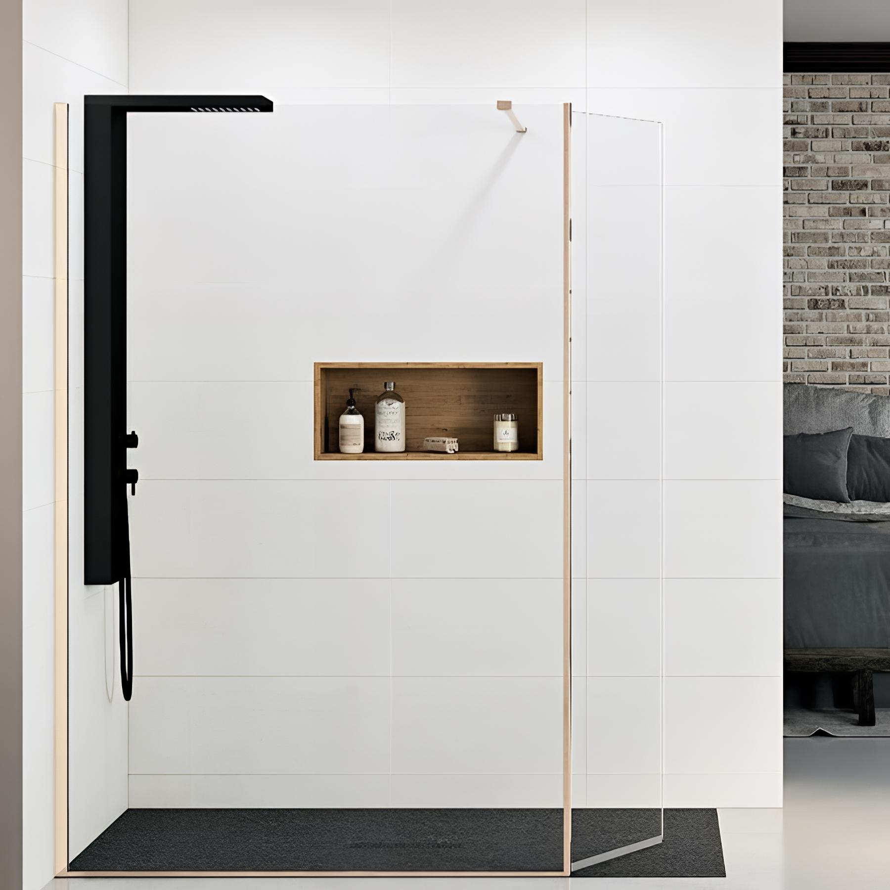 Paroi de douche Kinedo EKINOX Duo 90cm H 2,07 m cuivre rose