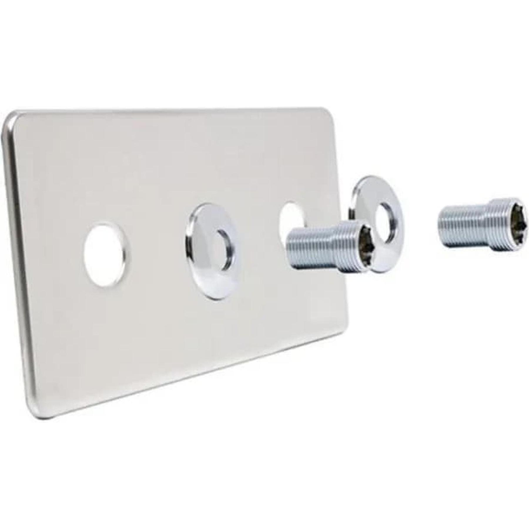 Cache inox de finition pour sorties robinet mural WATTS ROBIFIX pour mitigeur entraxe 150 mm