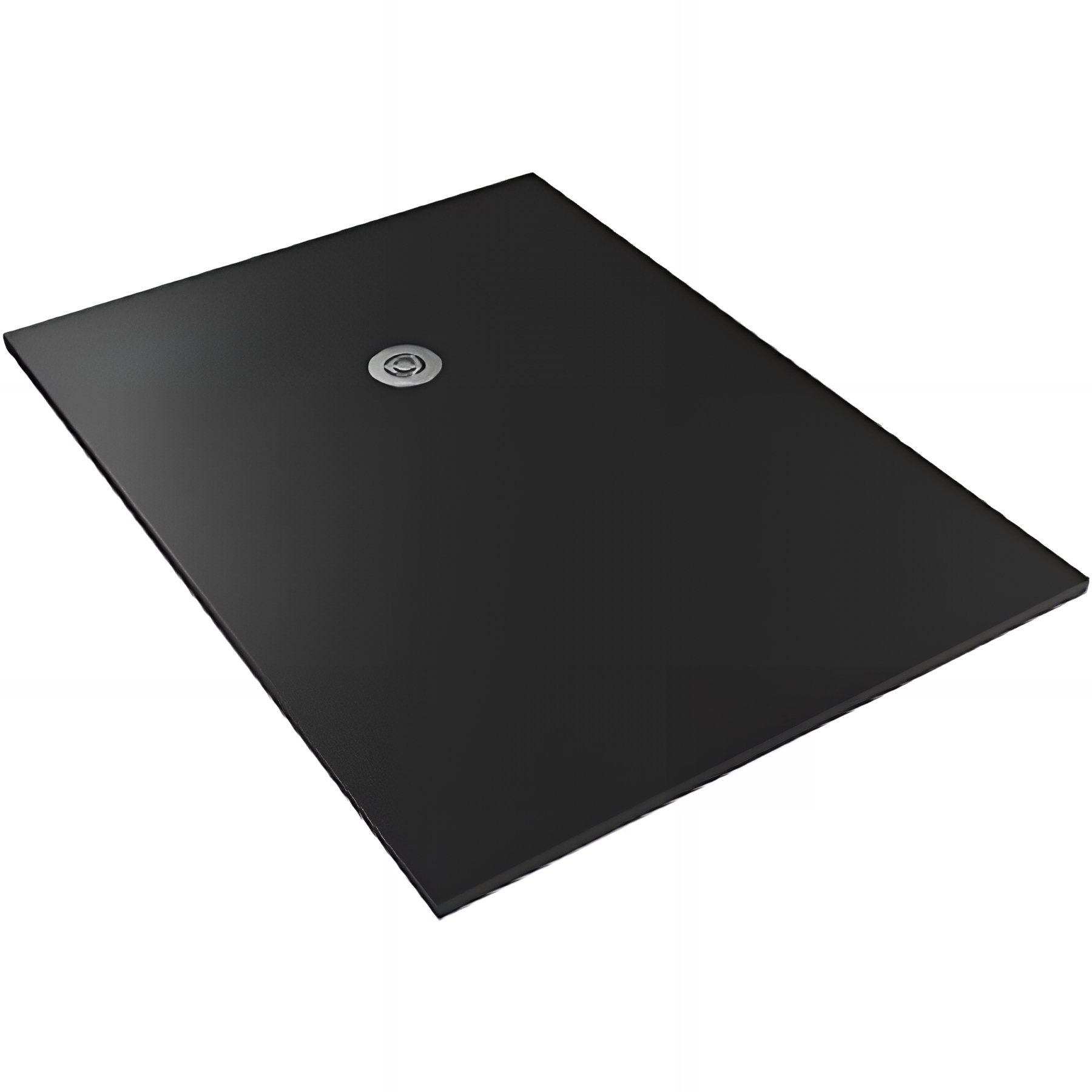 Receveur de douche à poser extra-plat épaisseur 30mm en pierre naturelle SANINDUSA STONIT Marina Plus 140x80 noir antidérapant naturel classé C3