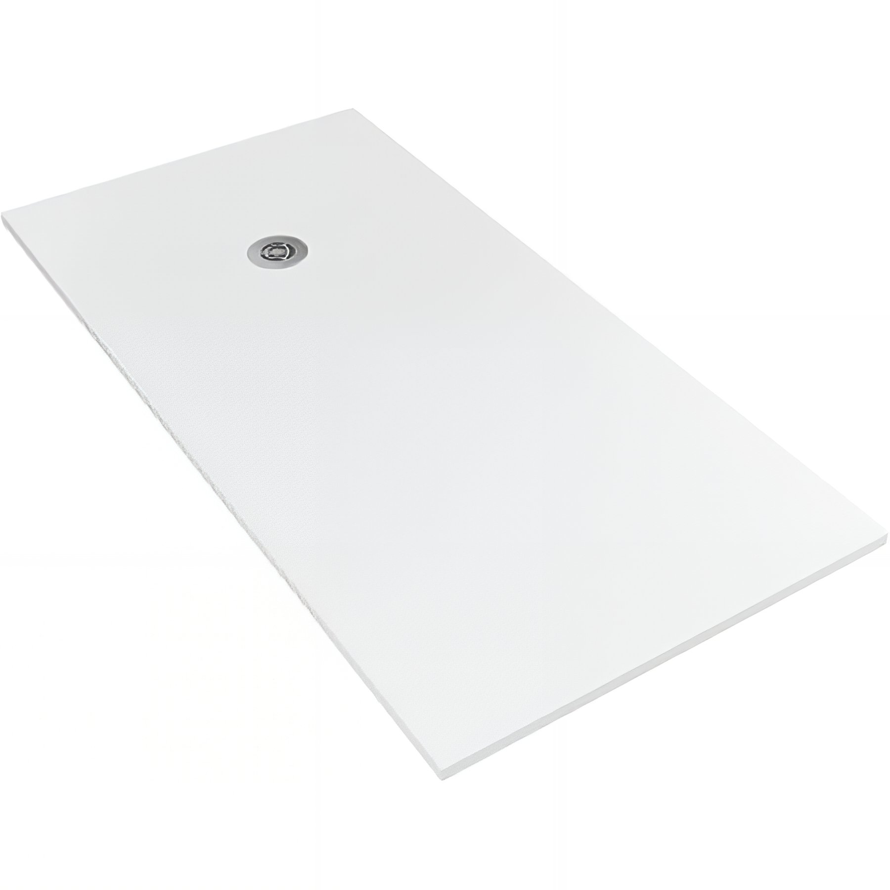 Receveur de douche à poser extra-plat épaisseur 30mm en pierre naturelle SANINDUSA STONIT Marina Plus 220x70 antidérapant naturel classé C3 blanc