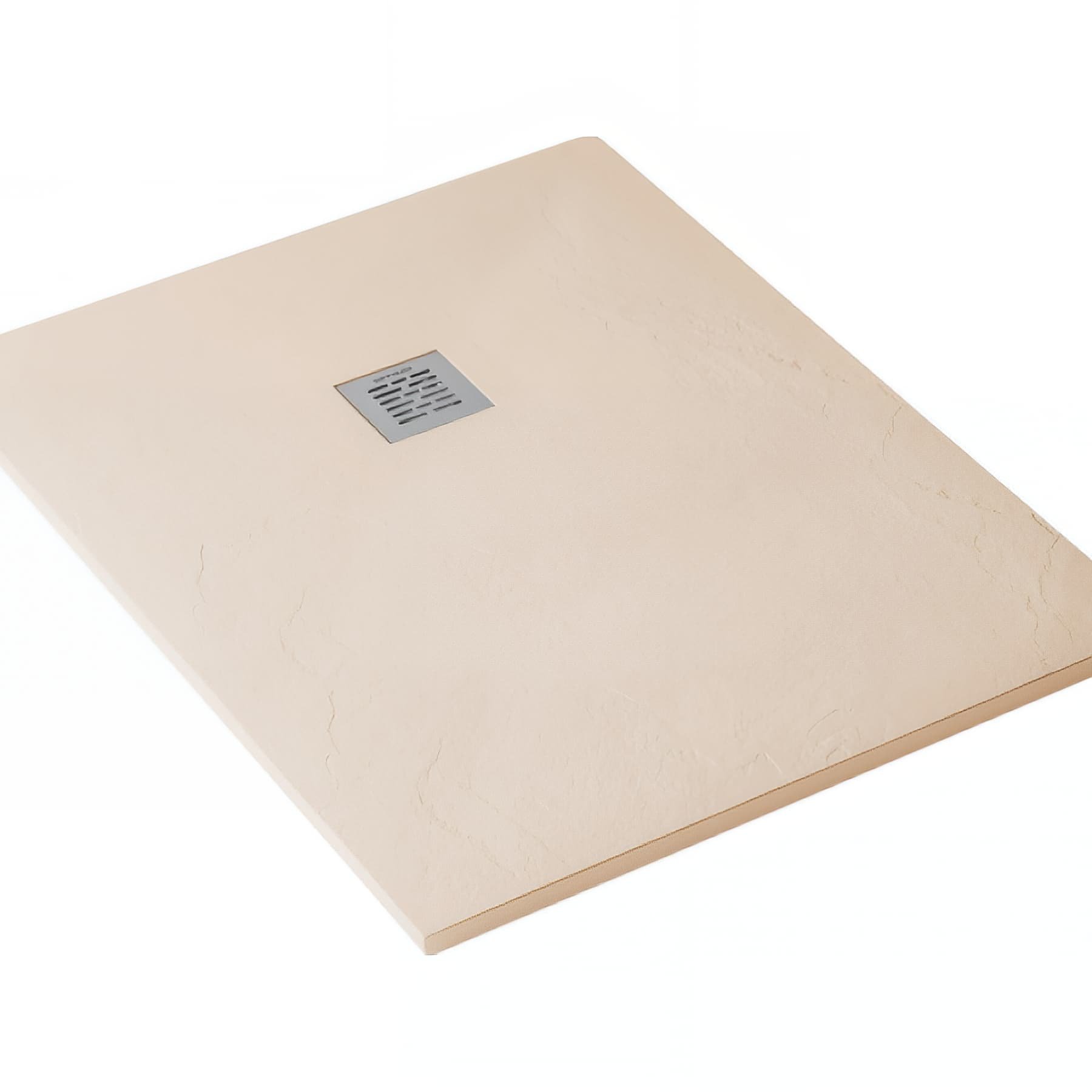 Receveur de douche à poser extra-plat épaisseur 28mm en pierre naturelle SANINDUSA STONIT Marina 150x100 antidérapant naturel classé C3 beige