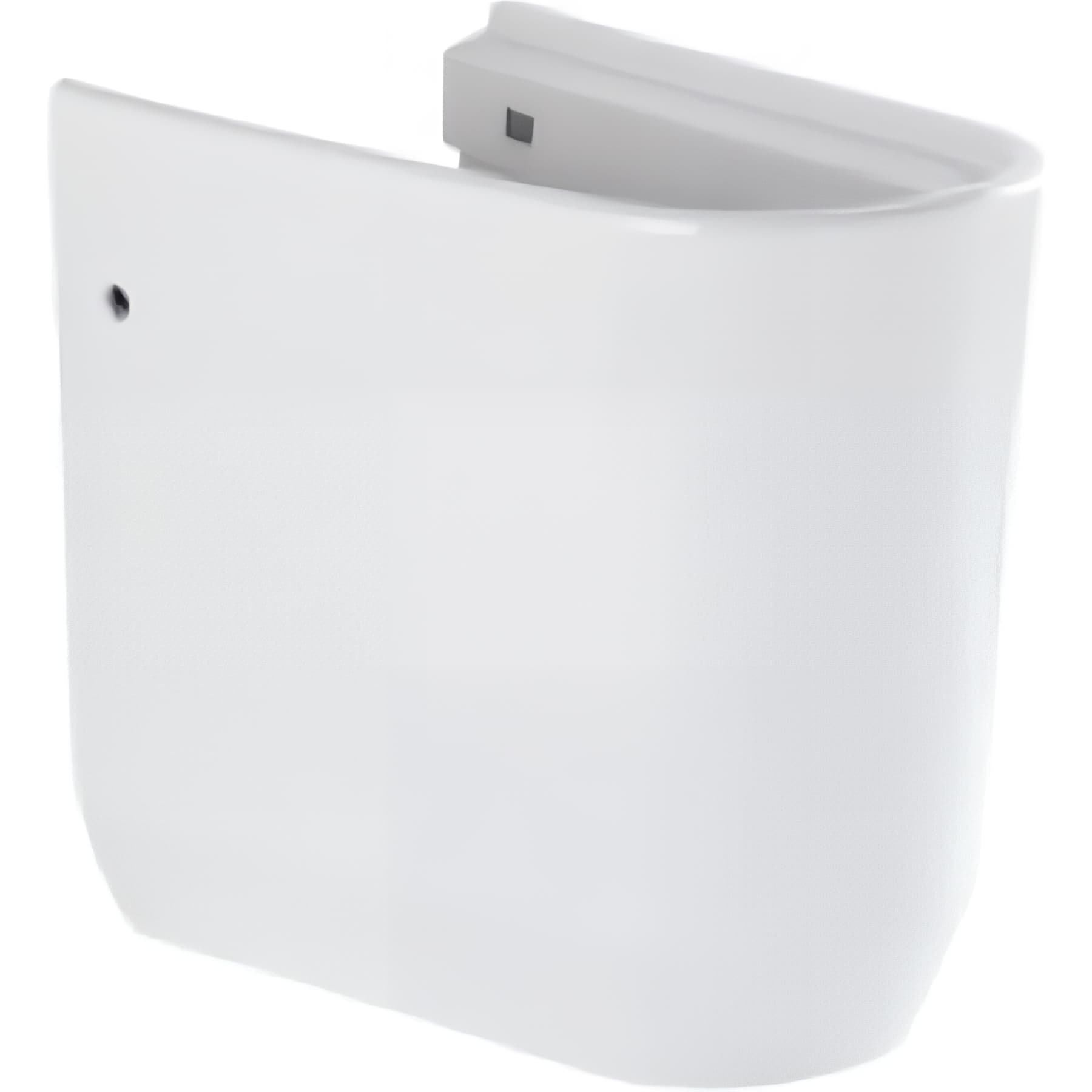 Demi colonne cache siphon pour lavabo céramique traditionnelle SANINDUSA suspendue Easy blanc    