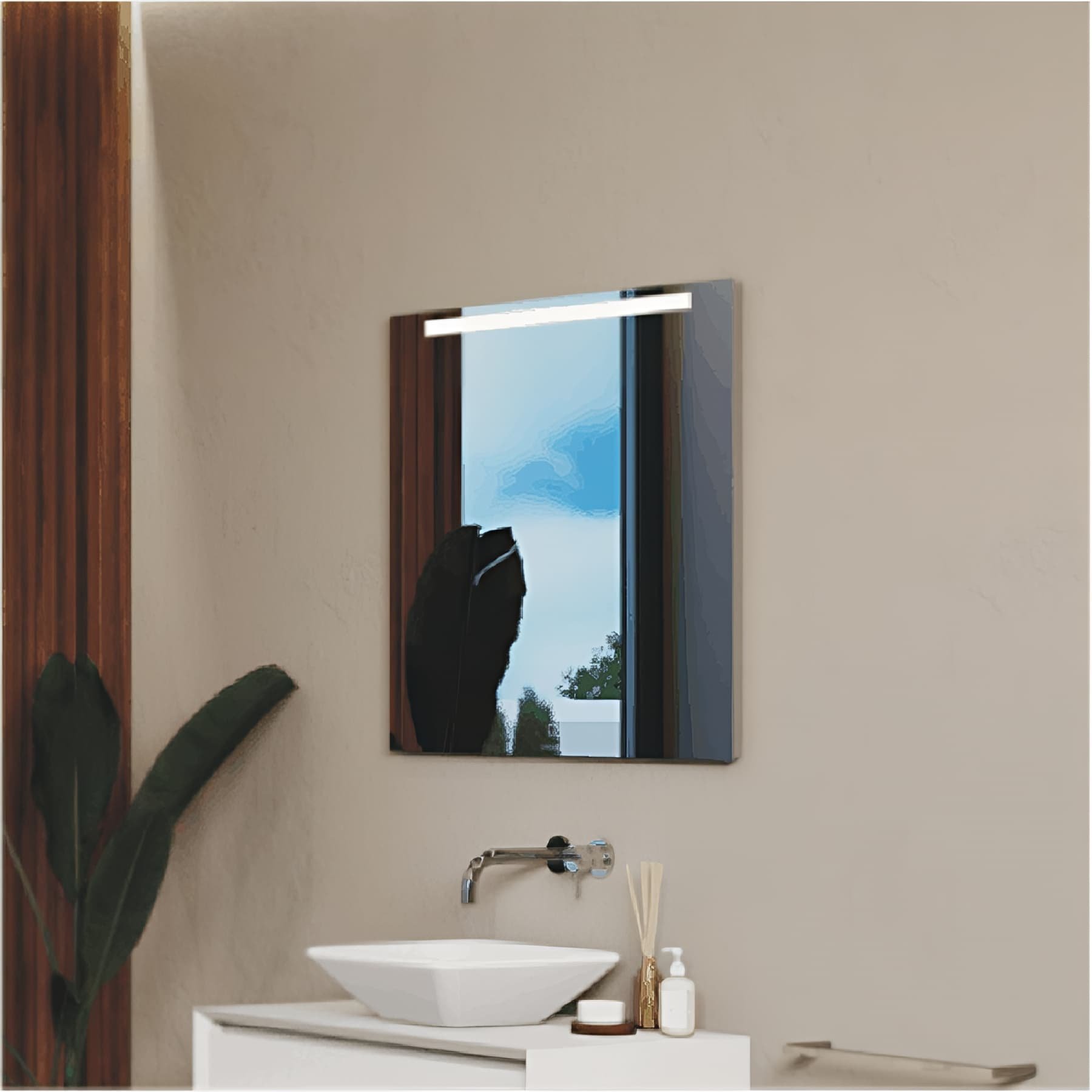 Receveur de douche à poser extra-plat épaisseur 30mm en pierre naturelle SANINDUSA STONIT Marina Plus 190x80 beige antidérapant naturel classé C3