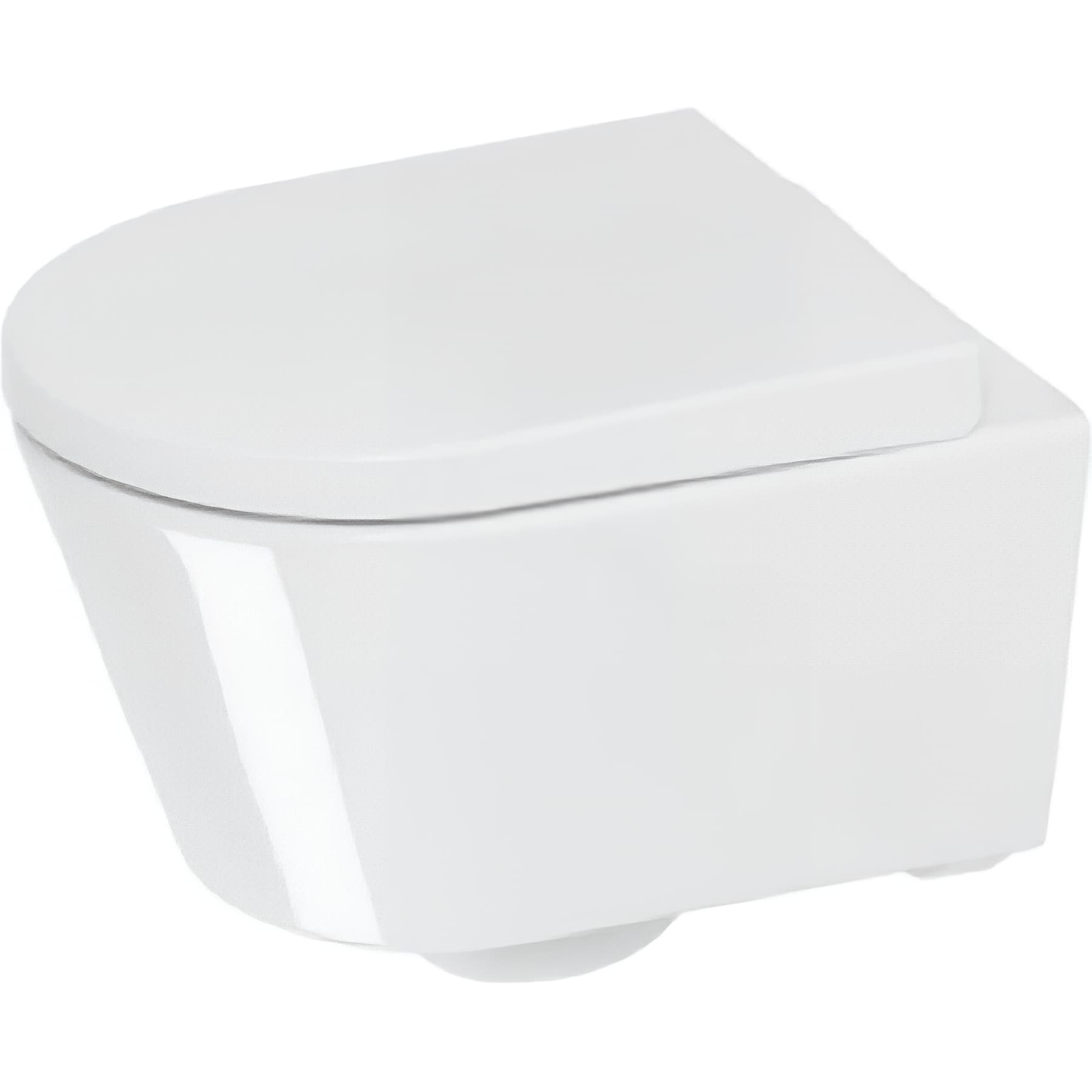 Pack WC suspendu cuvette+abattant céramique traditionnelle SANINDUSA UrbY blanc    