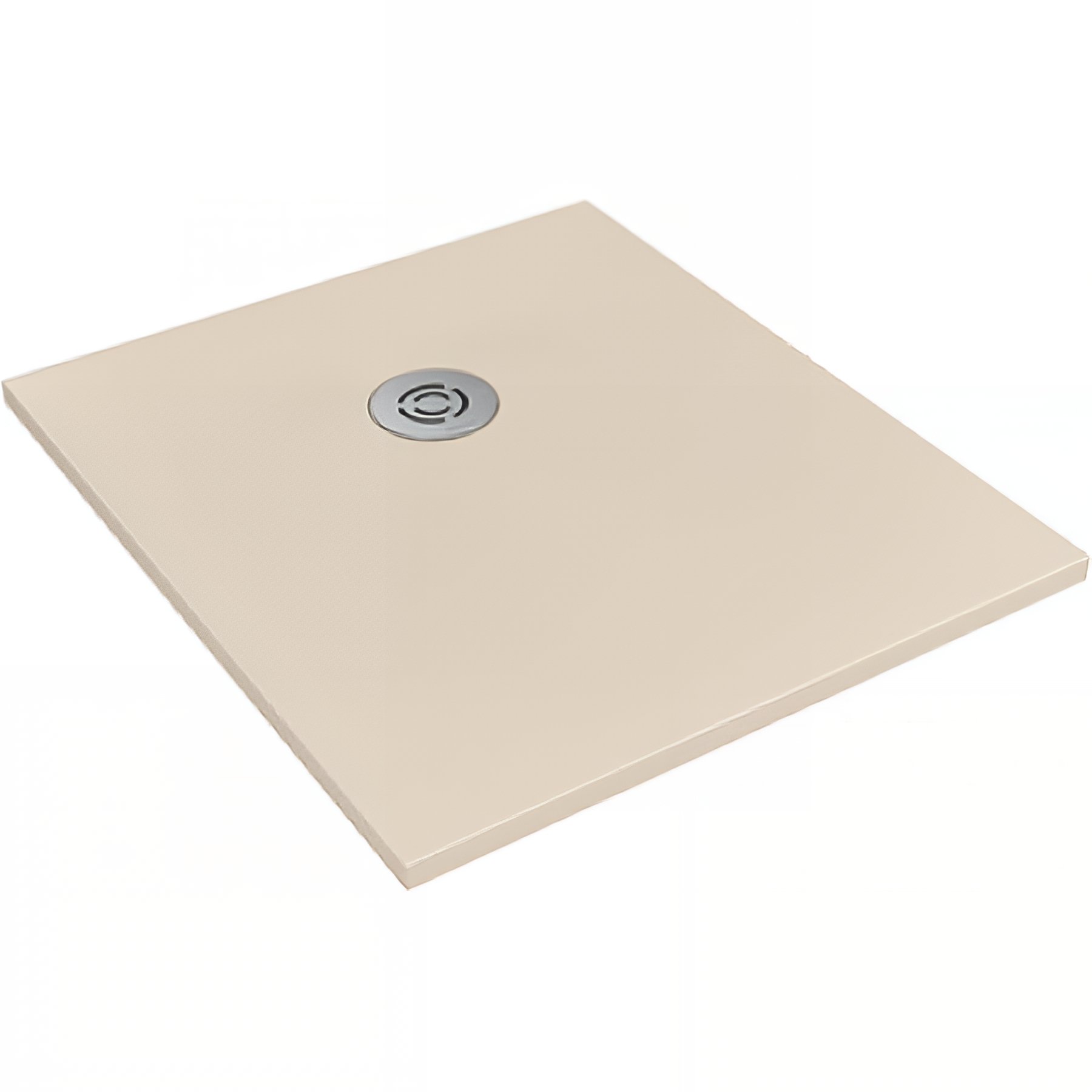 Receveur de douche à poser extra-plat épaisseur 30mm en pierre naturelle SANINDUSA STONIT Marina Plus 90x80 antidérapant naturel classé C3 beige