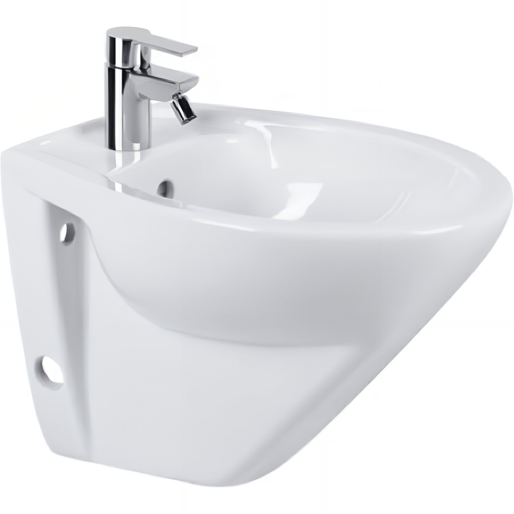 Bidet suspendu céramique traditionnelle SANINDUSA Cetus blanc    