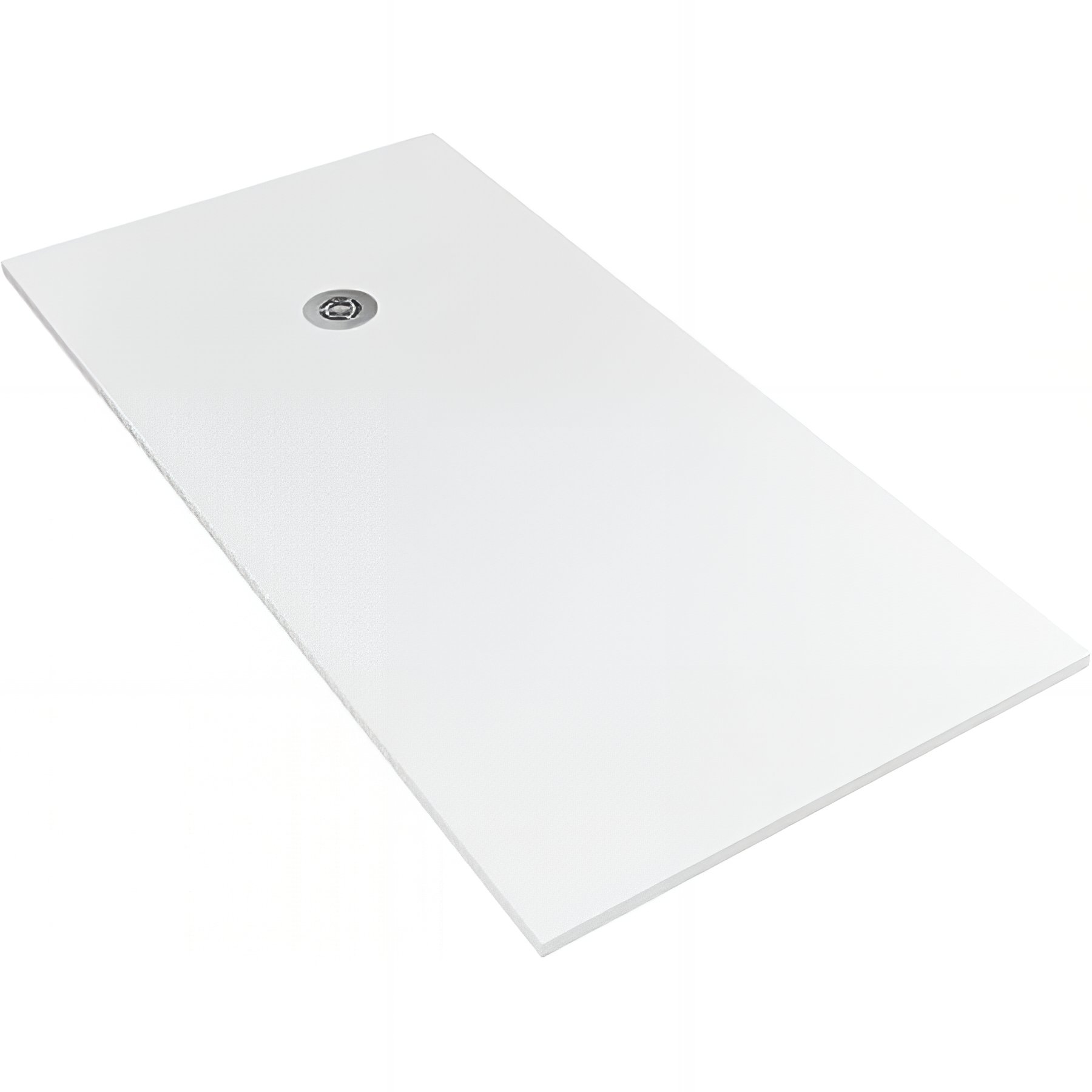 Receveur de douche à poser extra-plat épaisseur 30mm en pierre naturelle SANINDUSA STONIT Marina Plus 210x70 antidérapant naturel classé C3 blanc