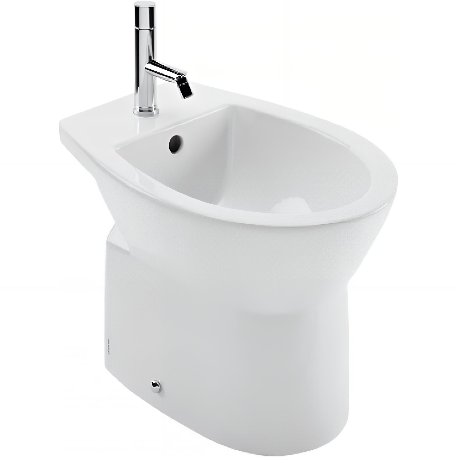 Bidet compact gain de place Easy céramique traditionnelle SANINDUSA a poser au sol blanc