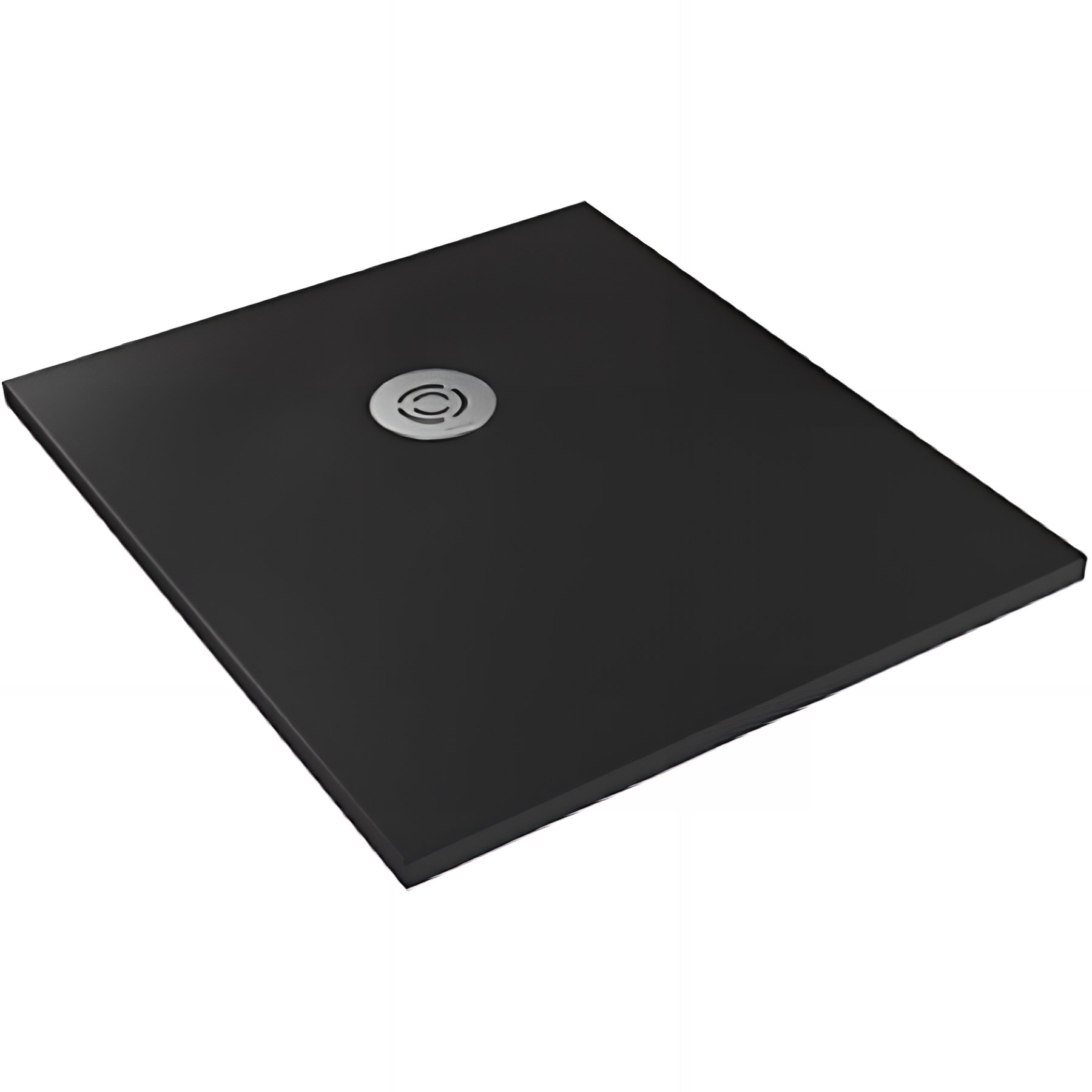 Receveur de douche à poser extra-plat épaisseur 30mm en pierre naturelle SANINDUSA STONIT Marina Plus 90x80 antidérapant naturel classé C3 noir