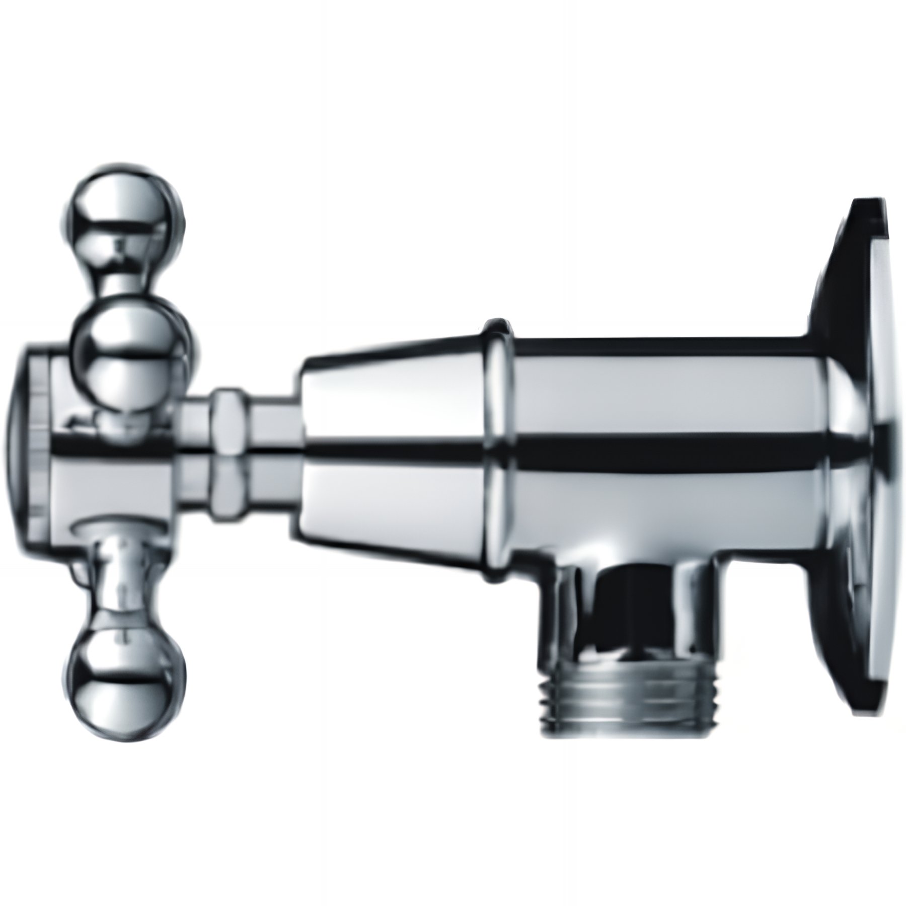 Robinet équerre mural à croisillons SANINDUSA Acropole entrée 1/2 sortie 1/2 chromé