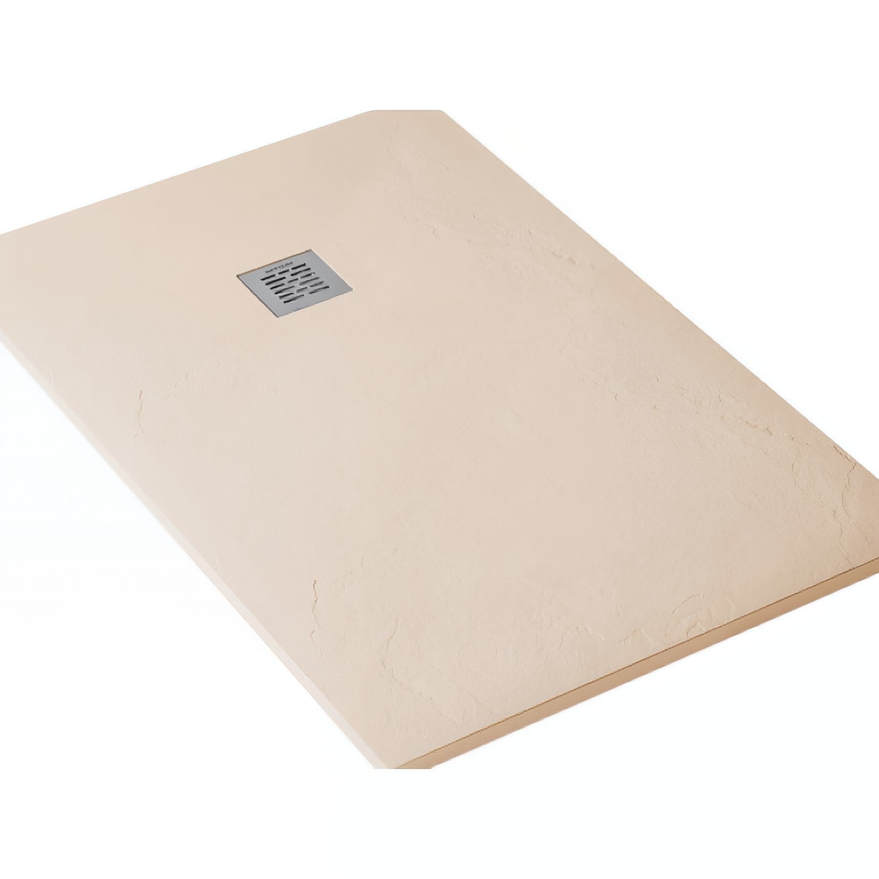 Receveur de douche à poser extra-plat épaisseur 28mm en pierre naturelle SANINDUSA STONIT Marina 200x100 antidérapant naturel classé C3 beige