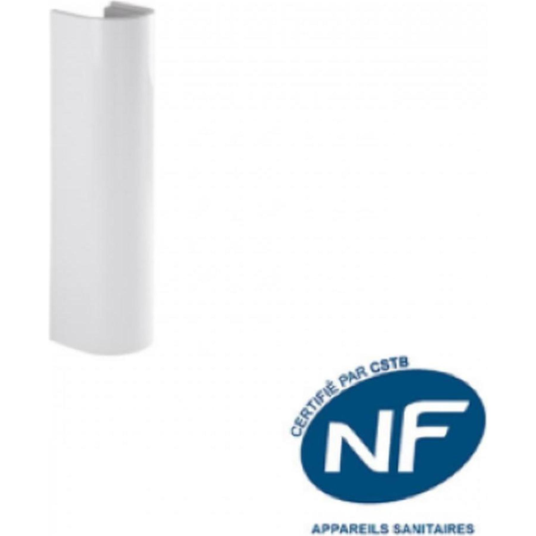 Colonne de lavabo céramique traditionnelle Gamme PRO SANINDUSA NF Easy couleur blanc    