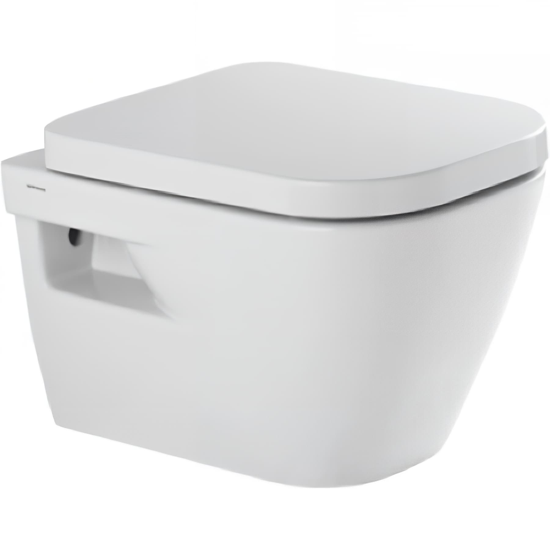 Pack WC suspendu céramique traditionnelle SANINDUSA avec abattant Look blanc