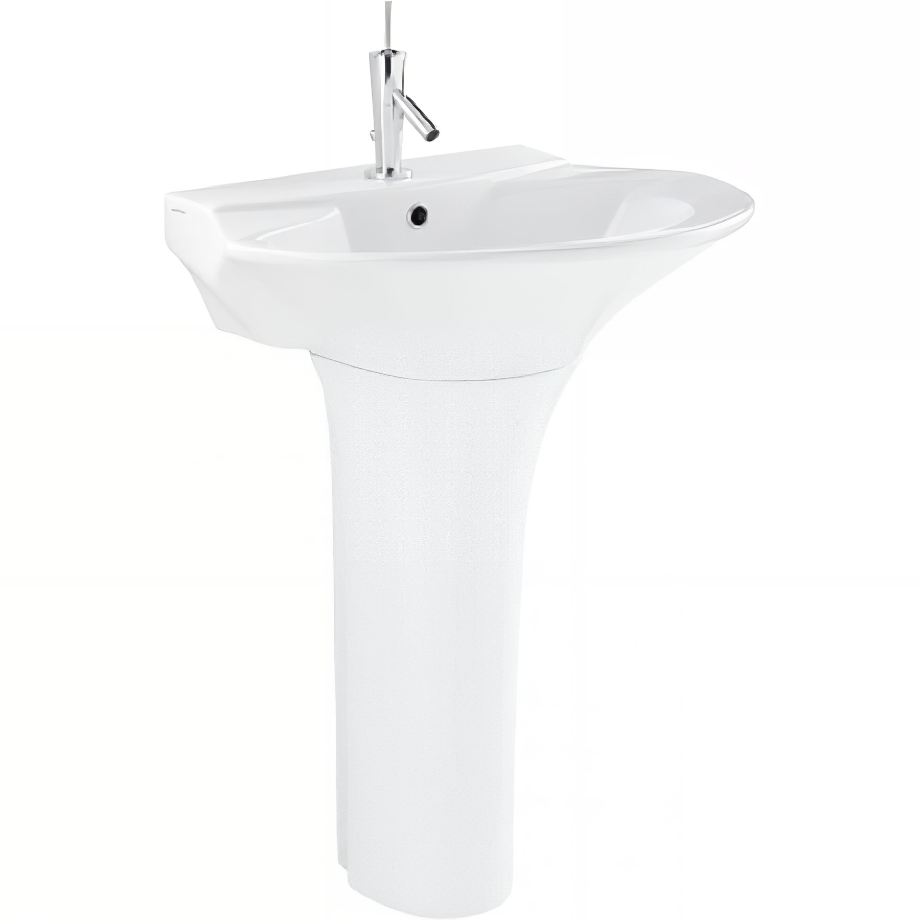 Lavabo 55cm mural céramique traditionnelle SANINDUSA Aveiro Jade blanc