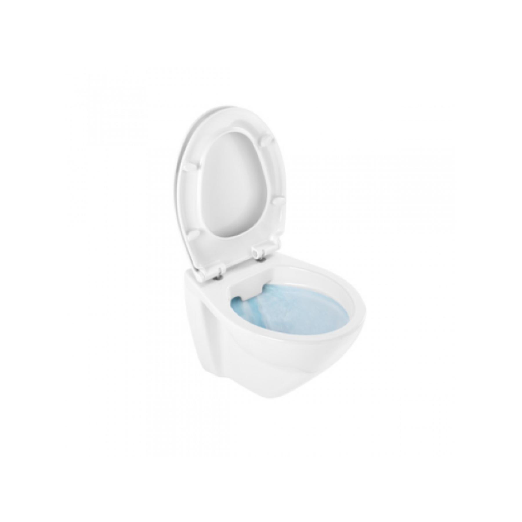 Cuvette de WC céramique traditionnelle Gamme PRO SANINDUSA suspendue rimflush Cetus couleur blanc (abattant non compris)  