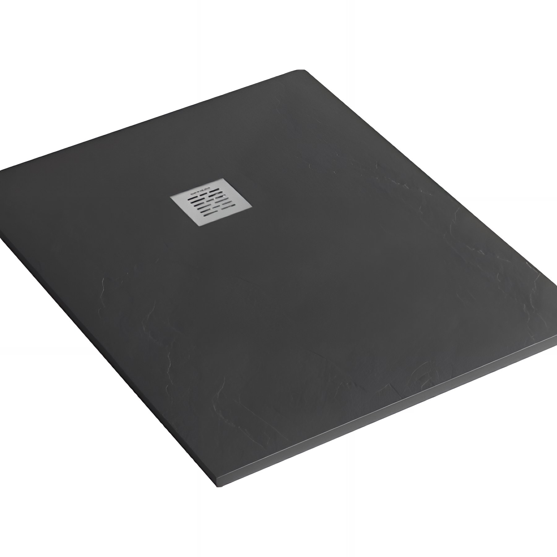 Receveur de douche à poser extra-plat épaisseur 28mm en pierre naturelle SANINDUSA STONIT Marina 150x100 antidérapant naturel classé C3 noir
