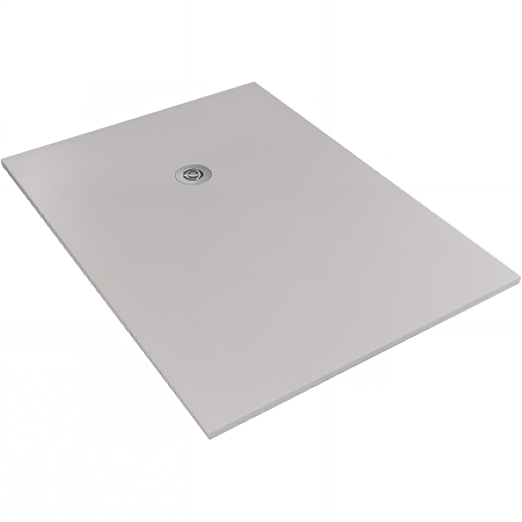 Receveur de douche à poser extra-plat épaisseur 30mm en pierre naturelle SANINDUSA STONIT Marina Plus 160x100 gris antidérapant naturel classé C3