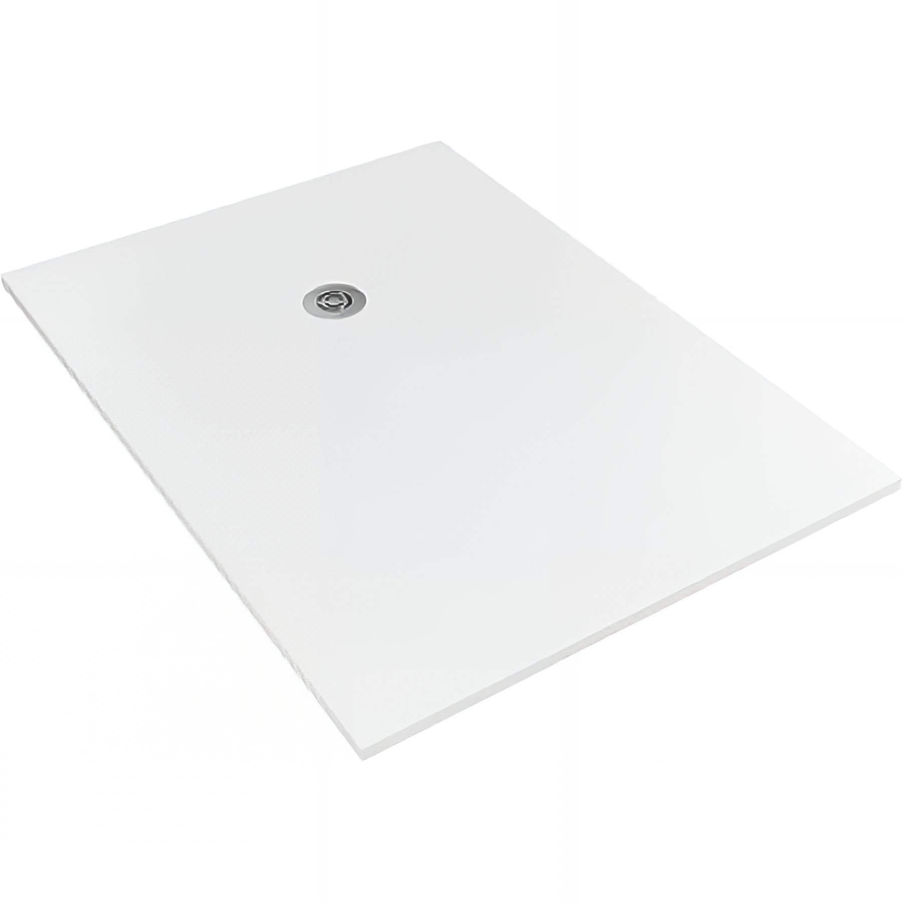 Receveur de douche à poser extra-plat épaisseur 30mm en pierre naturelle SANINDUSA STONIT Marina Plus 140x90 blanc antidérapant naturel classé C3