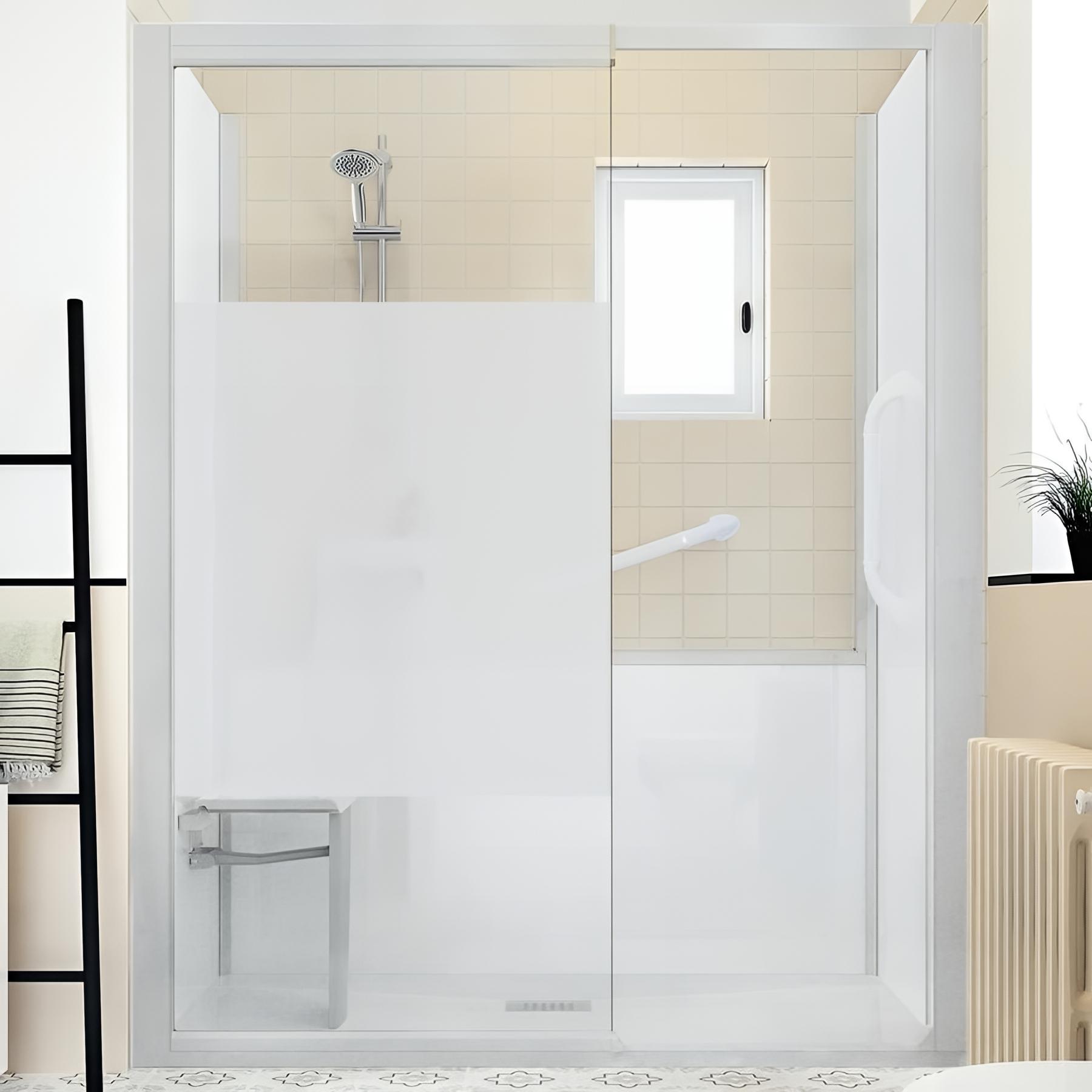 Cabine de douche Kinedo Kinemagic Sérénité 170x70 niche basse solo bande dépolie mitigeur mécanique