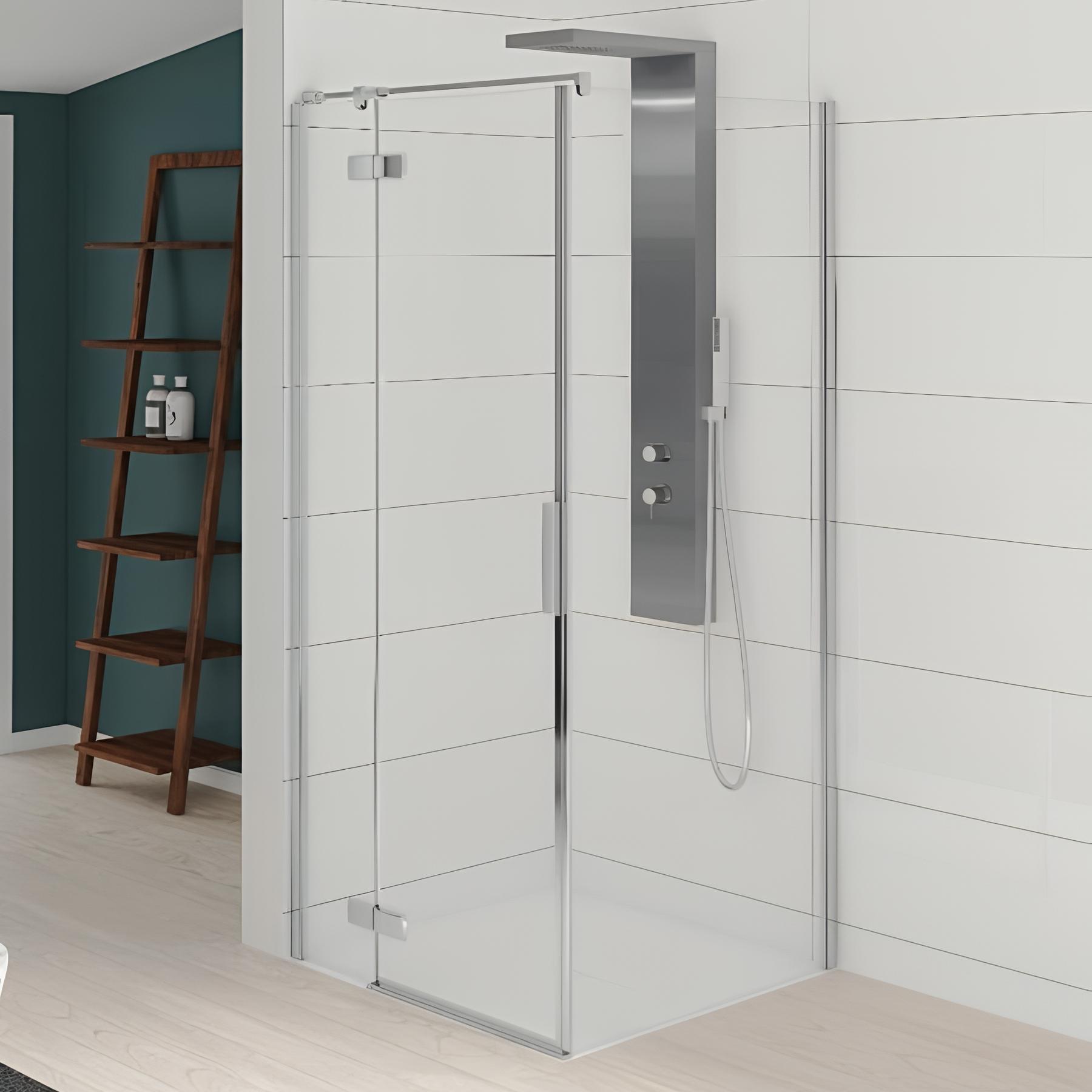 Porte de douche Kinedo KINESTYLE (à coupler avec fixe KINESTYLE) L70cm H 2,00 m charnières à gauche