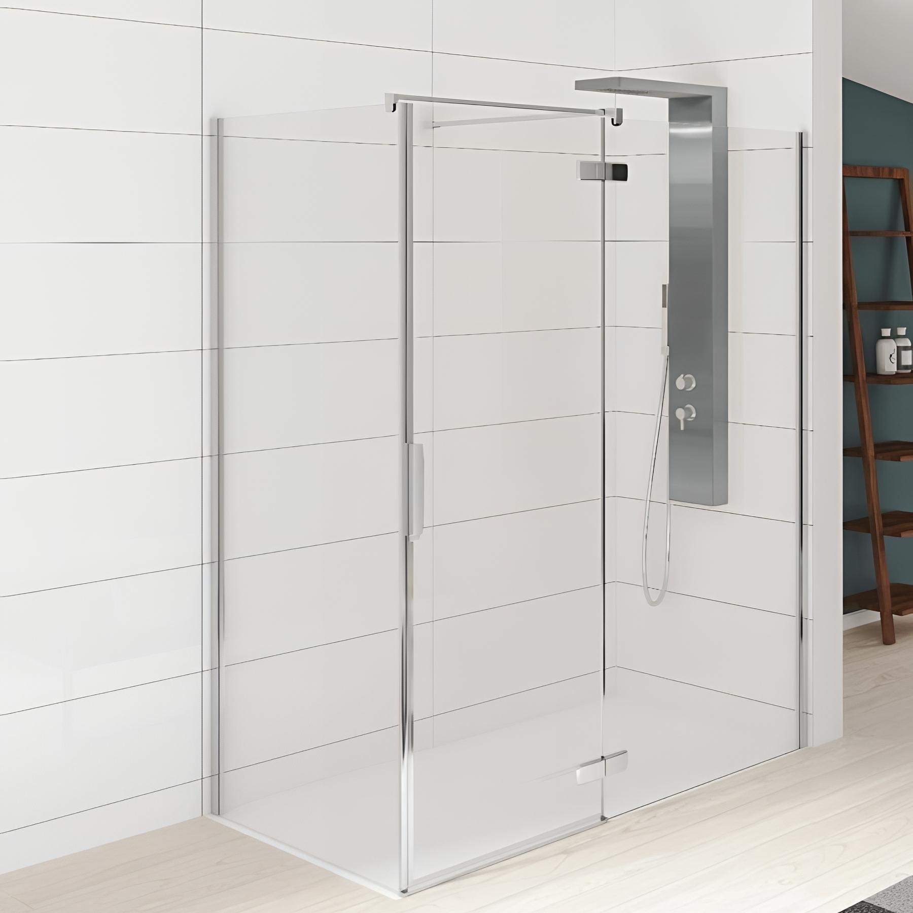 Porte de douche Kinedo KINESTYLE (à coupler avec fixe KINESTYLE) L70cm H 2,00 m charnières à droite