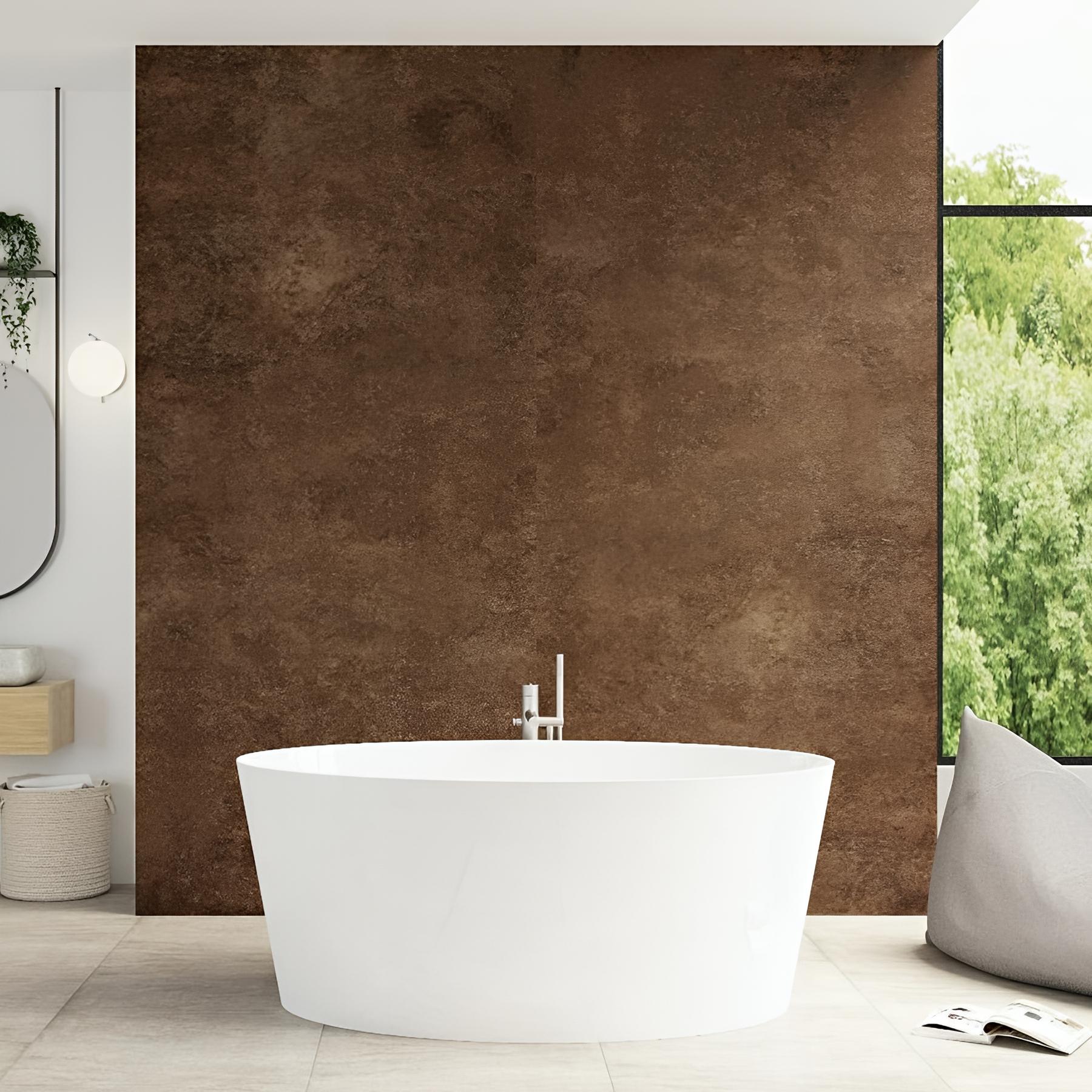Panneau Mural Salle de Bain Kinedo KINEWALL ép. 3mm L 125cm H 202cm couleur Acier Corten