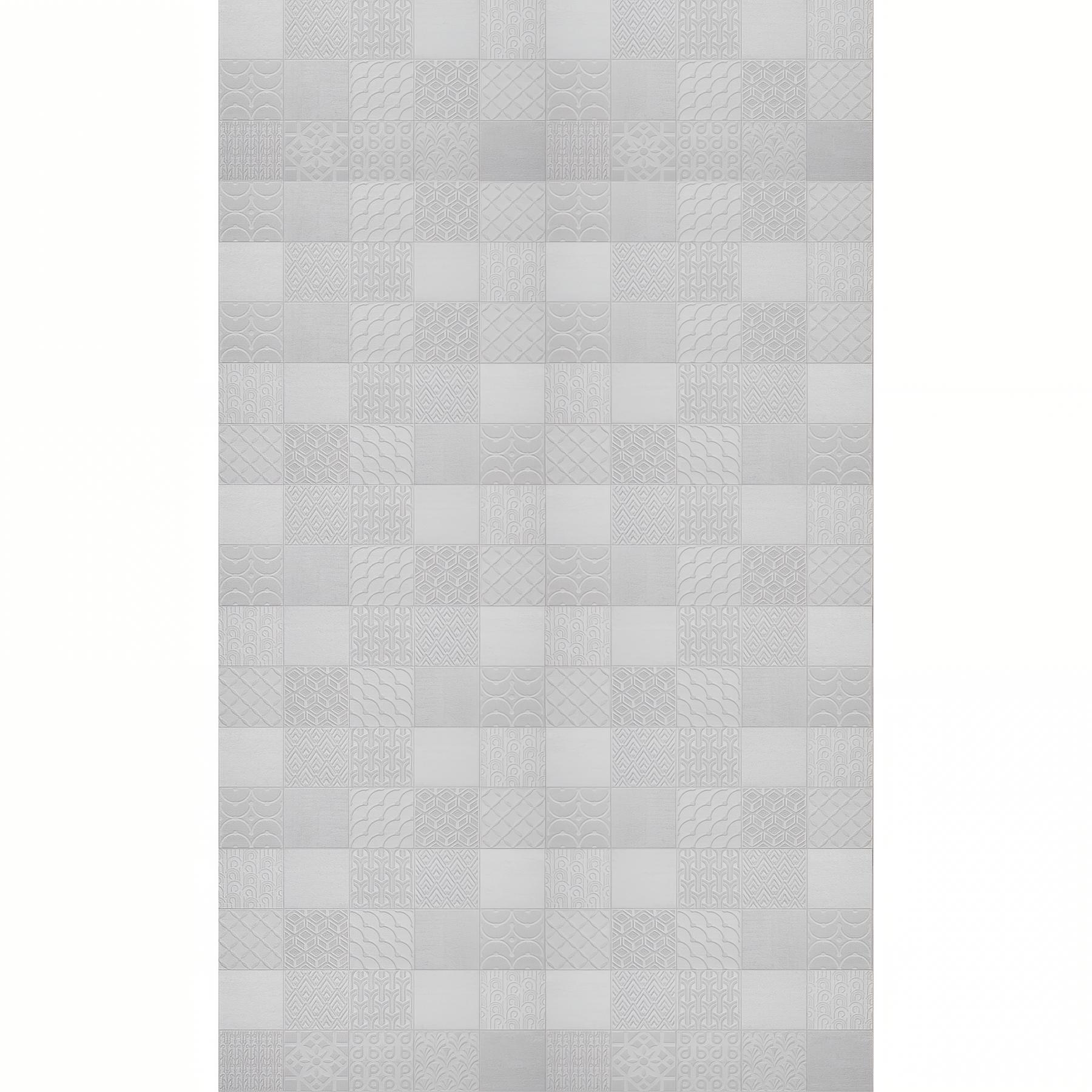 Panneau mural salle de bain hydrofuge multicouche PVC/ALU/PVC KINEDO Kinéwall Design épaisseur 3 mm 100x202 ciment - carreaux gris