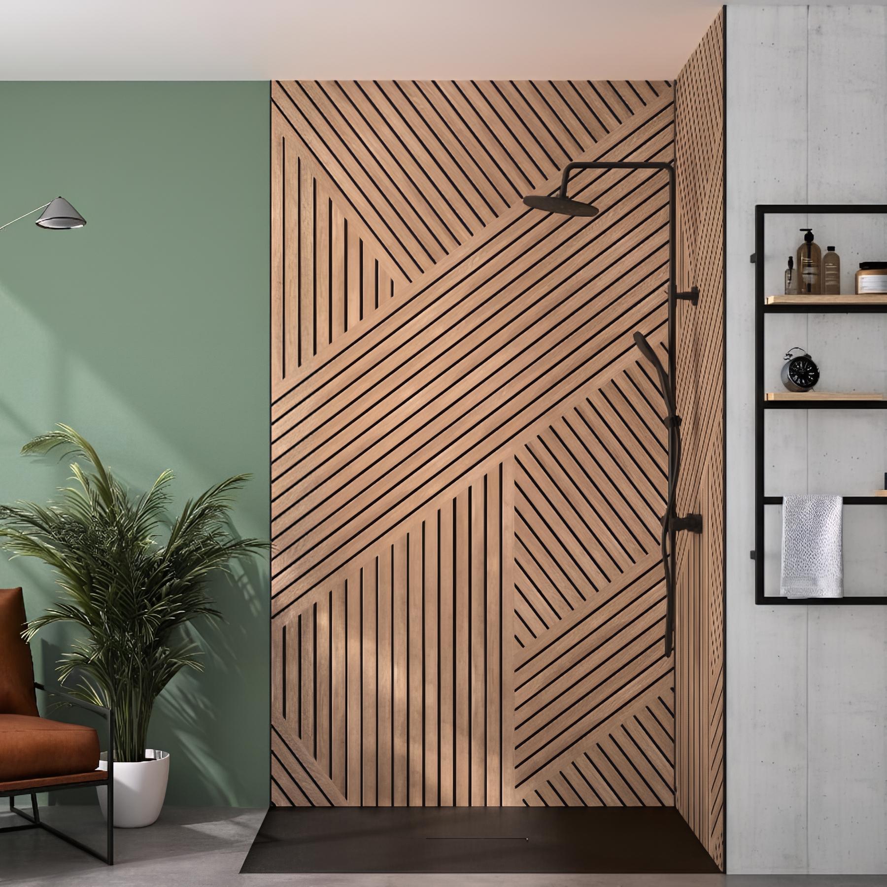 Panneau mural salle de bain Kinedo Kinéwall Design 3 mm 150x250 claustra graphik