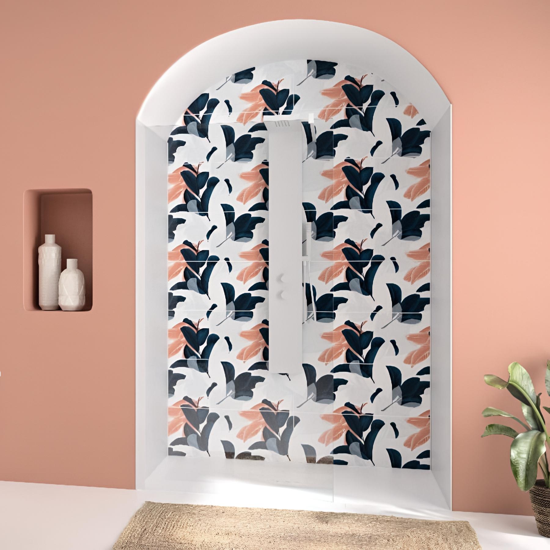 Panneau mural salle de bain Kinedo Kinéwall Design 3 mm 150x202 faïence guava