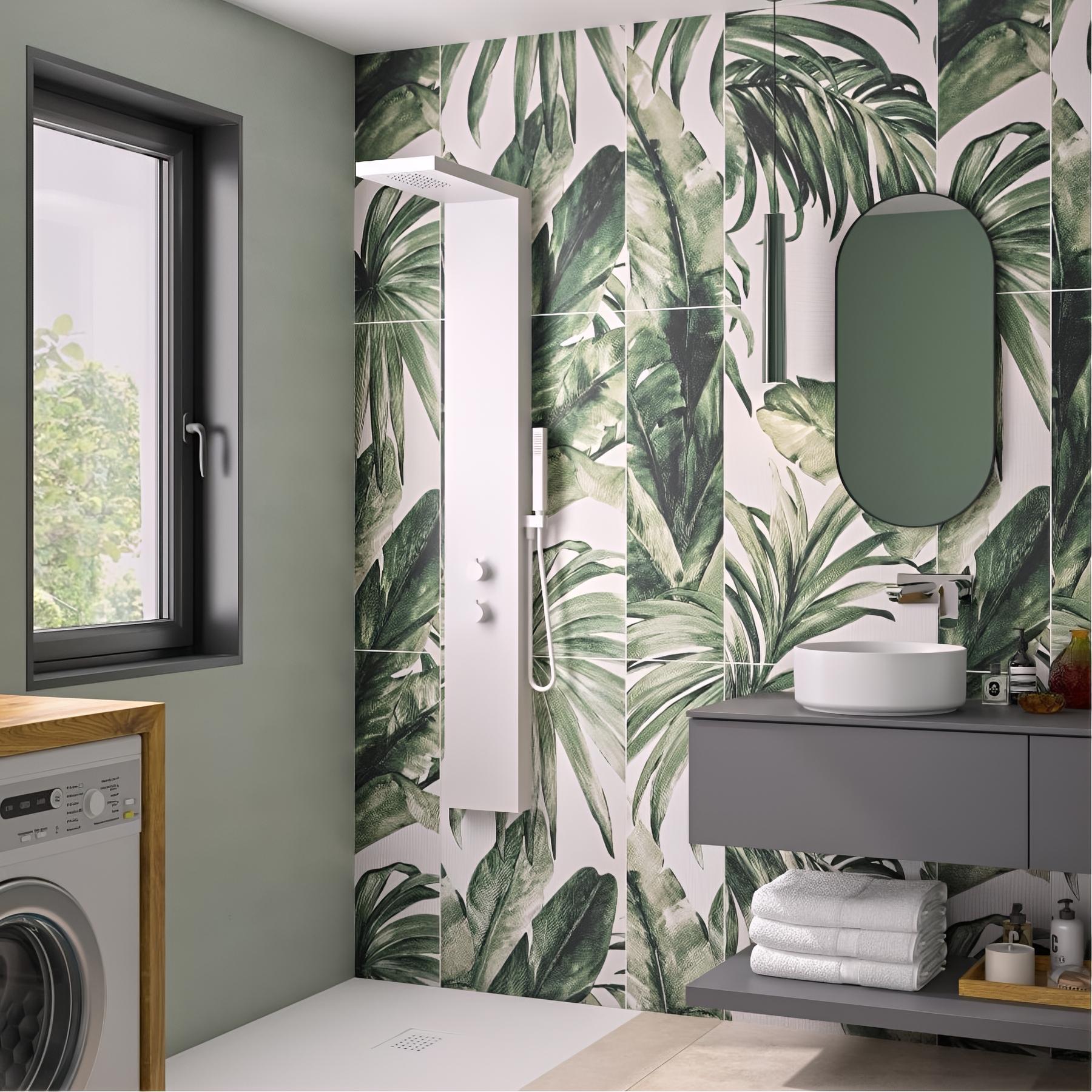Panneau mural salle de bain Kinedo Kinéwall Design 3 mm 150x250 jungle
