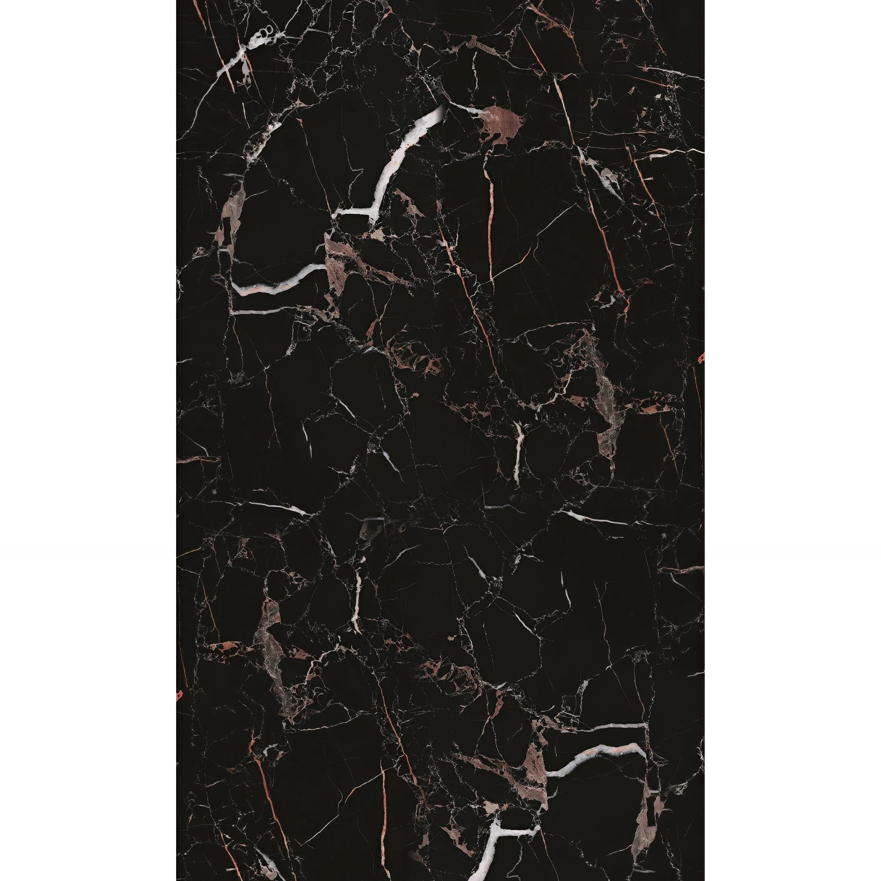 Panneau mural salle de bain Kinedo Kinéwall Design 3 mm 150x250 marbre noir et cuivre