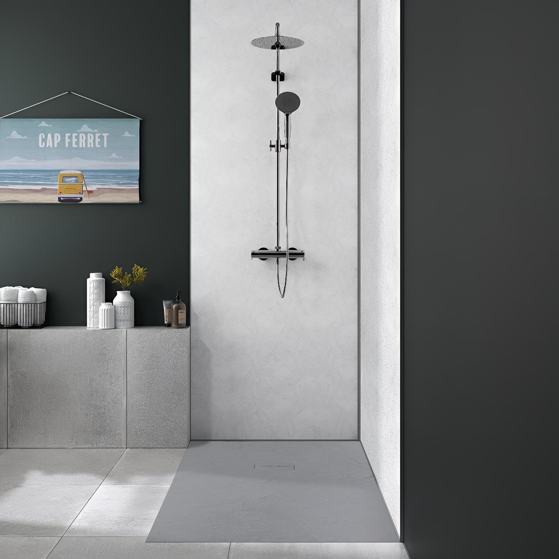 Panneau Mural Salle de Bain Kinedo KINEWALL ép. 3mm L 125cm H 202cm couleur Taloche Blanc