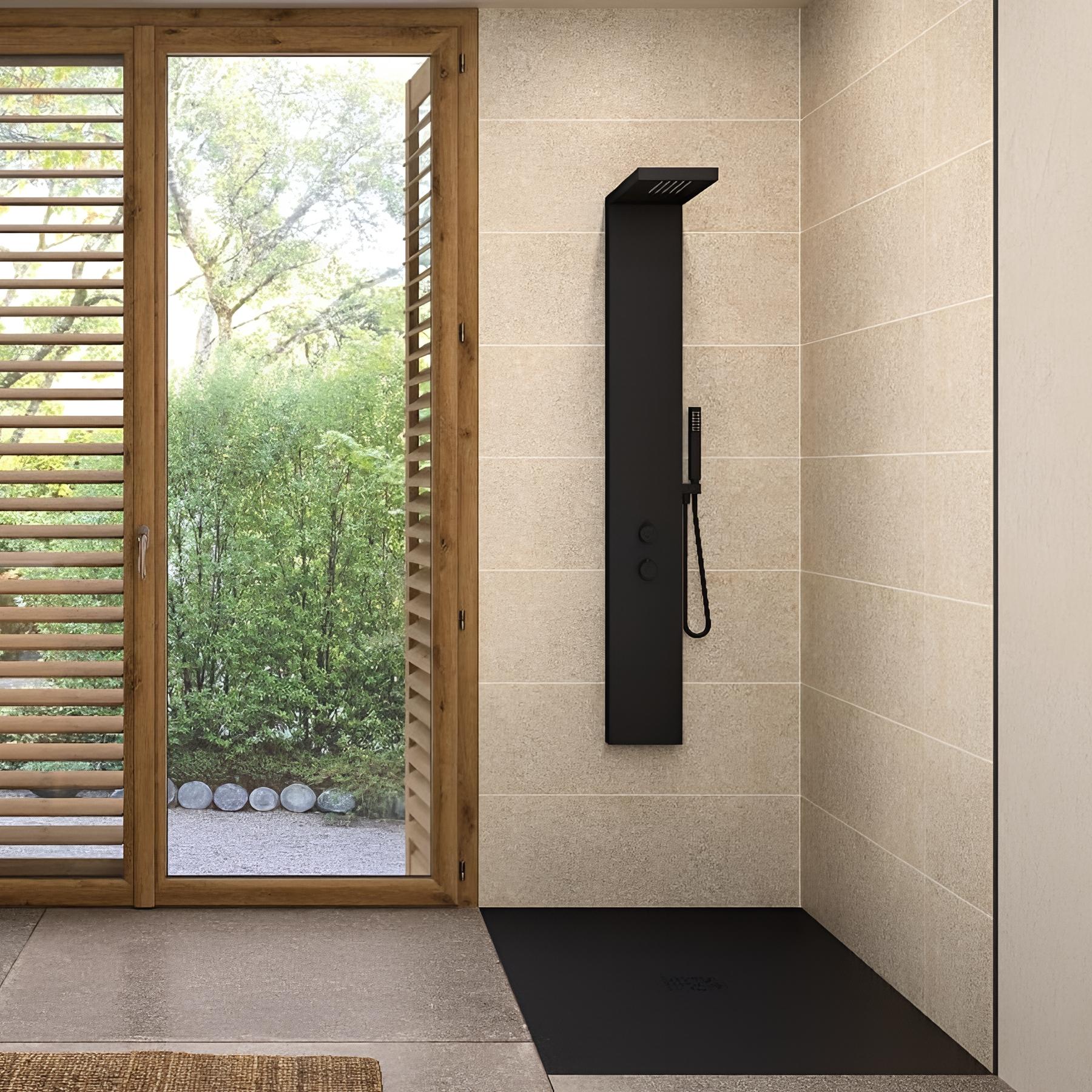 Panneau mural salle de bain Kinedo Kinéwall Design 3 mm 150x202 travertin