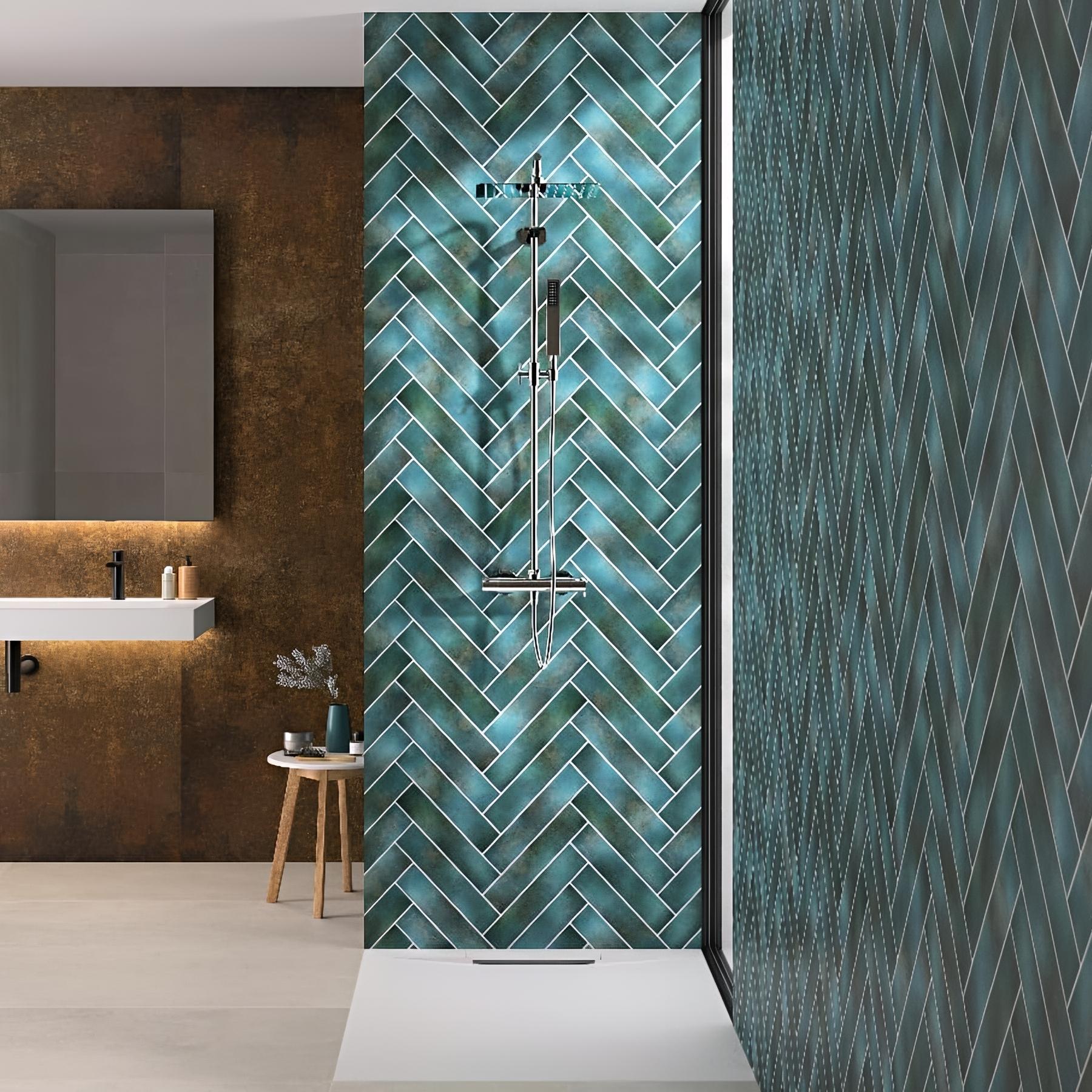 Panneau mural salle de bain Kinedo Kinéwall Design 3 mm 150x202 zellige bali