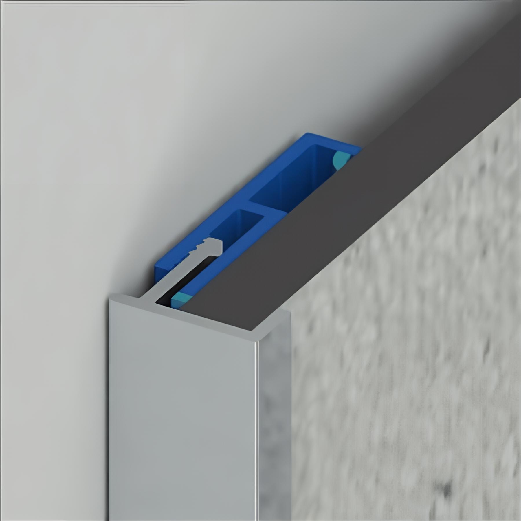 2x profilés en U blanc pour extrémités adaptés aux panneaux Kinewall Start de H de 216cm