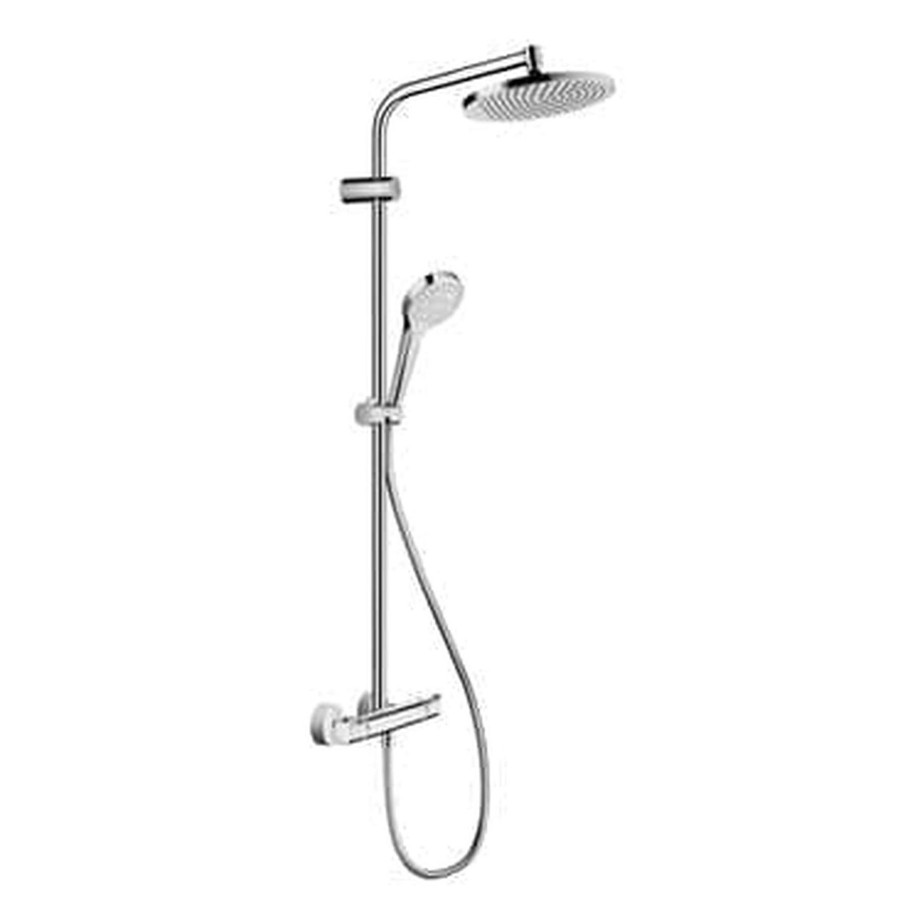 Colonne de douche Hansgrohe TH chromé pour Kinemagic sérénité haute (mitigeur, douche pluie et douchette à main)