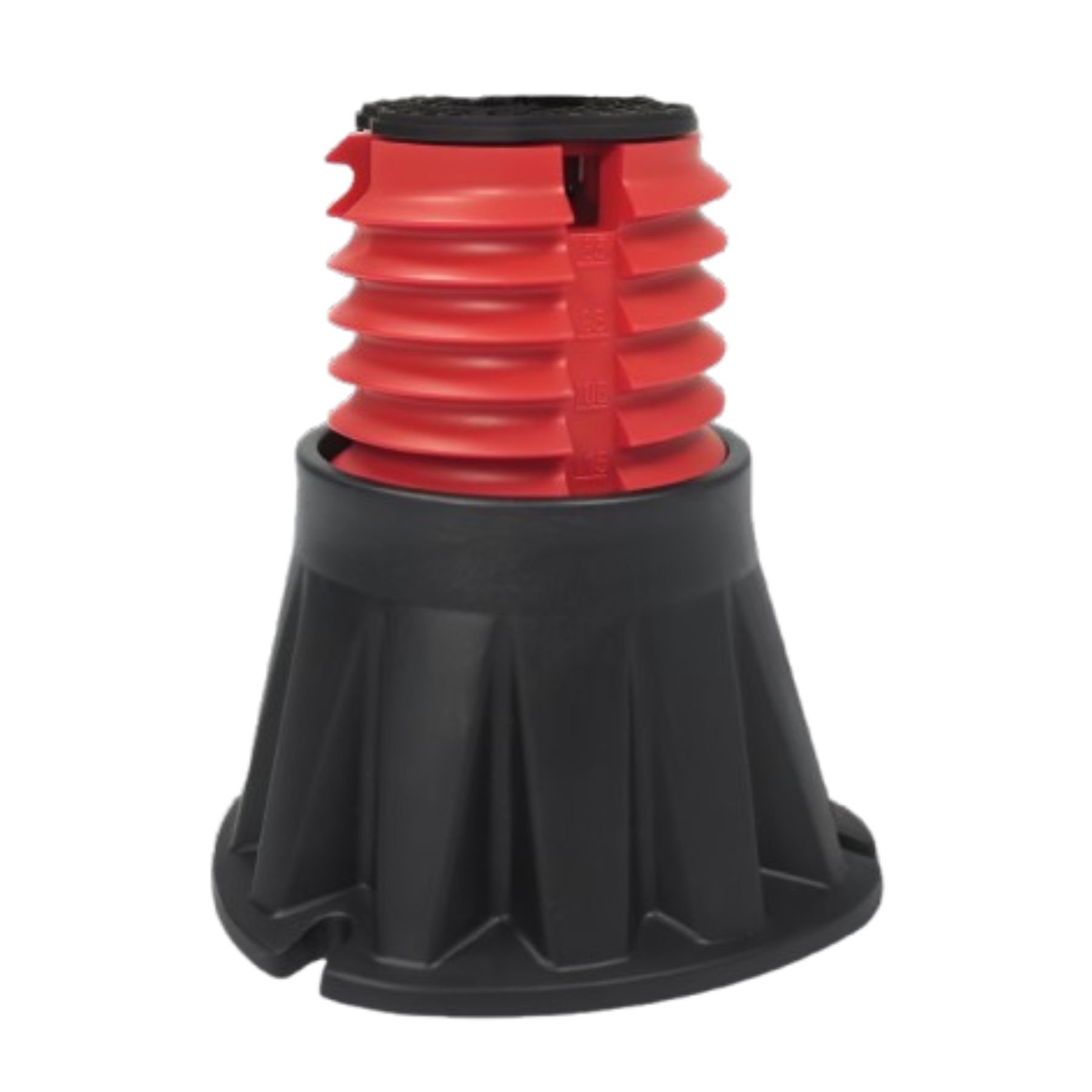 4 verrins à visser pour surélever et stabiliser un receveur de douche réglables en hauteur de 68 à 130mm avec encoches de fixation au sol