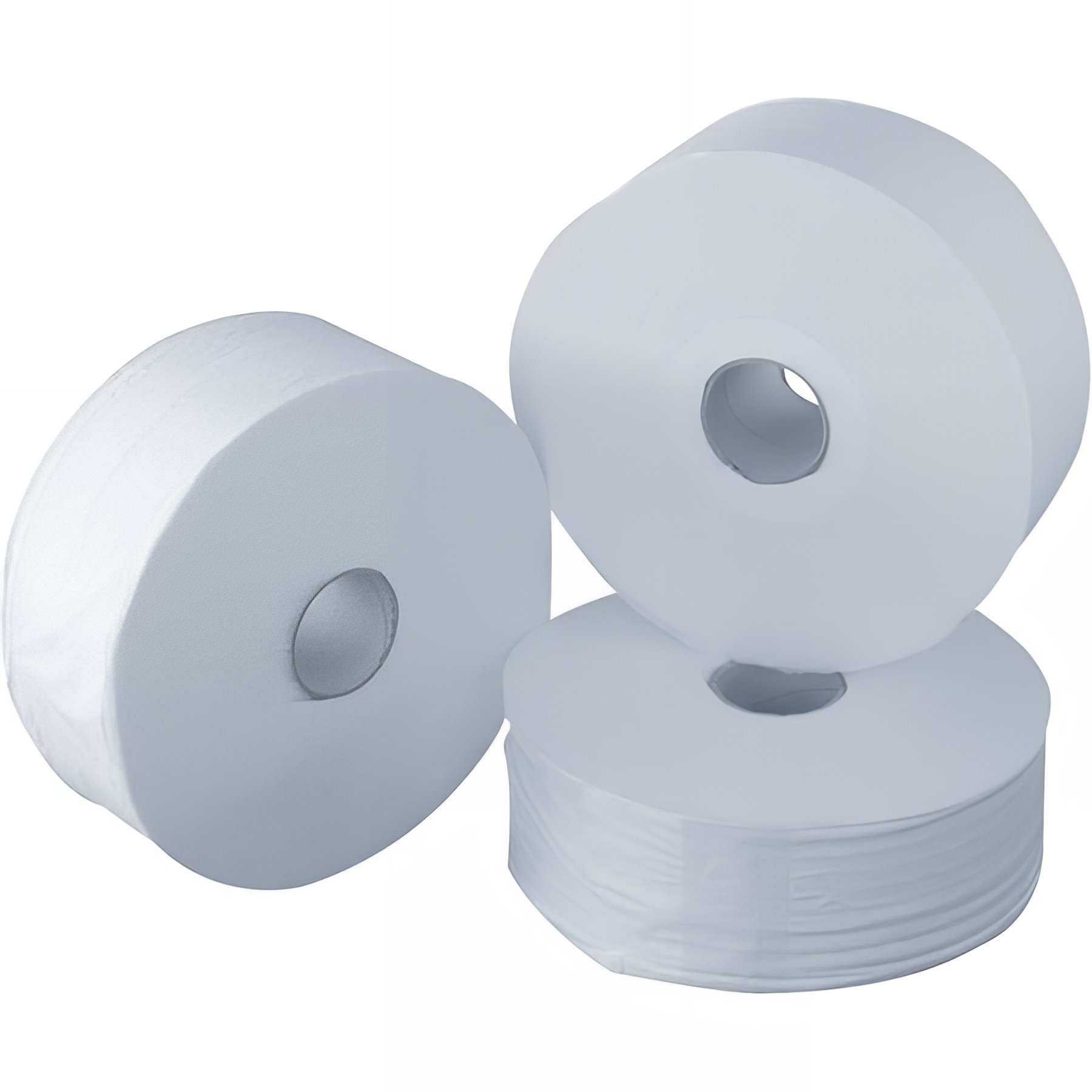 Papier toilette rouleau Ø 240 mm longueur 500 mètres papier crêpe blanc