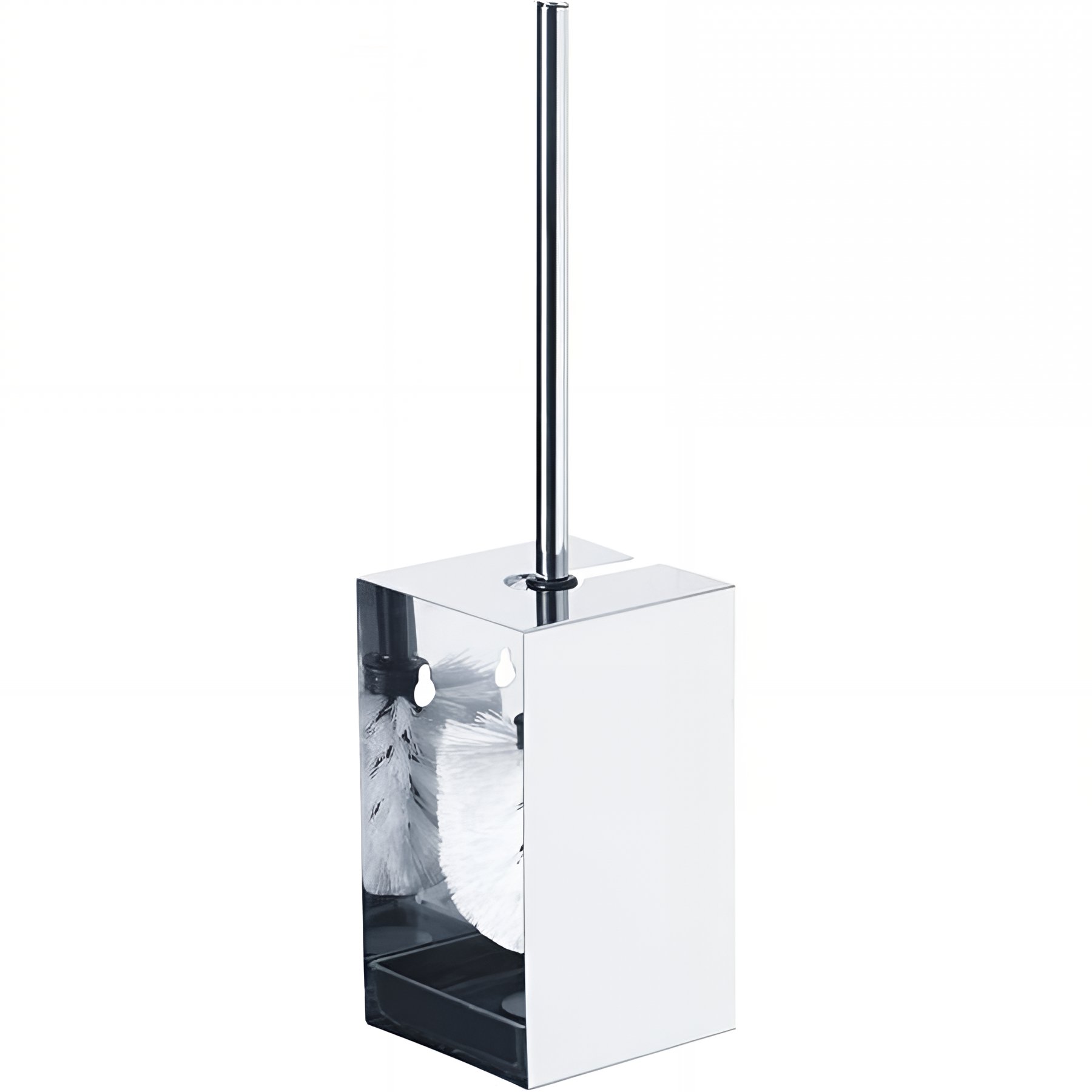 Porte-balayette Gamme PRO PELLET inox 390 x 100 x 100 mm réceptacle plastique mural ou à poser