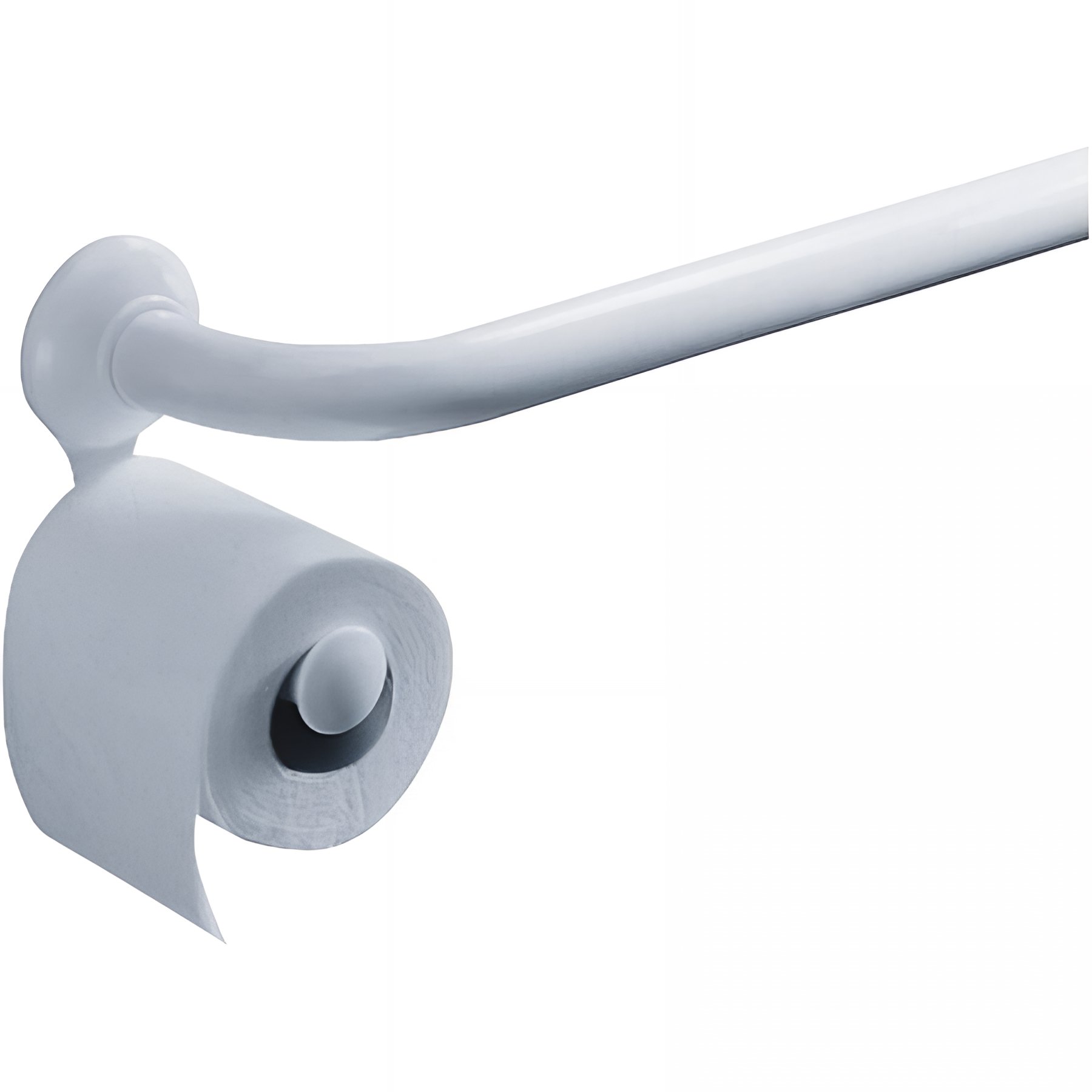 Porte papier WC Gamme PRO PELLET pour barres aluminium blanches polyalu et polyalu ergosoft