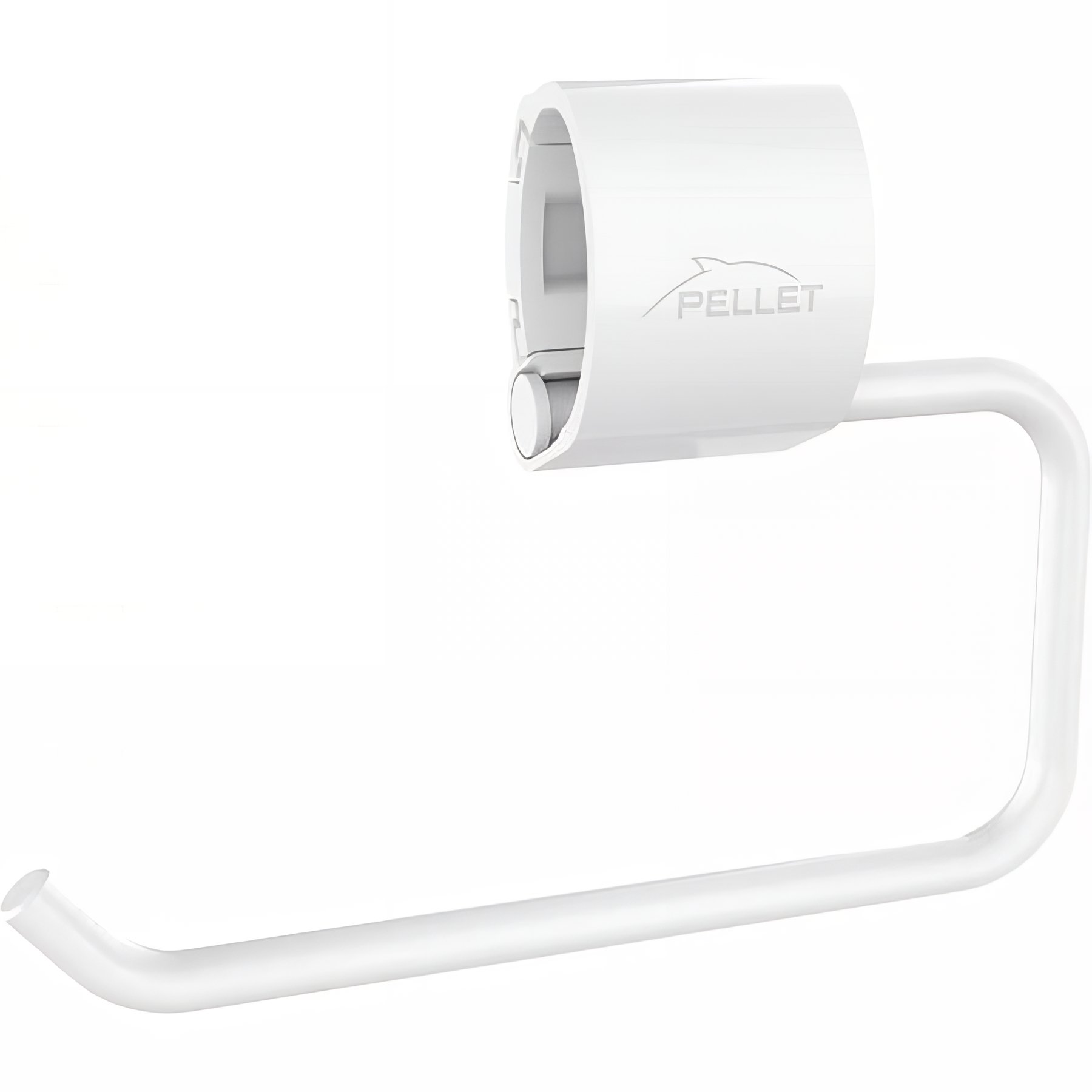 Distributeur papier rouleau Gamme PRO PELLET Ergolife nylon blanc adaptable sur barres Ø38x25mm