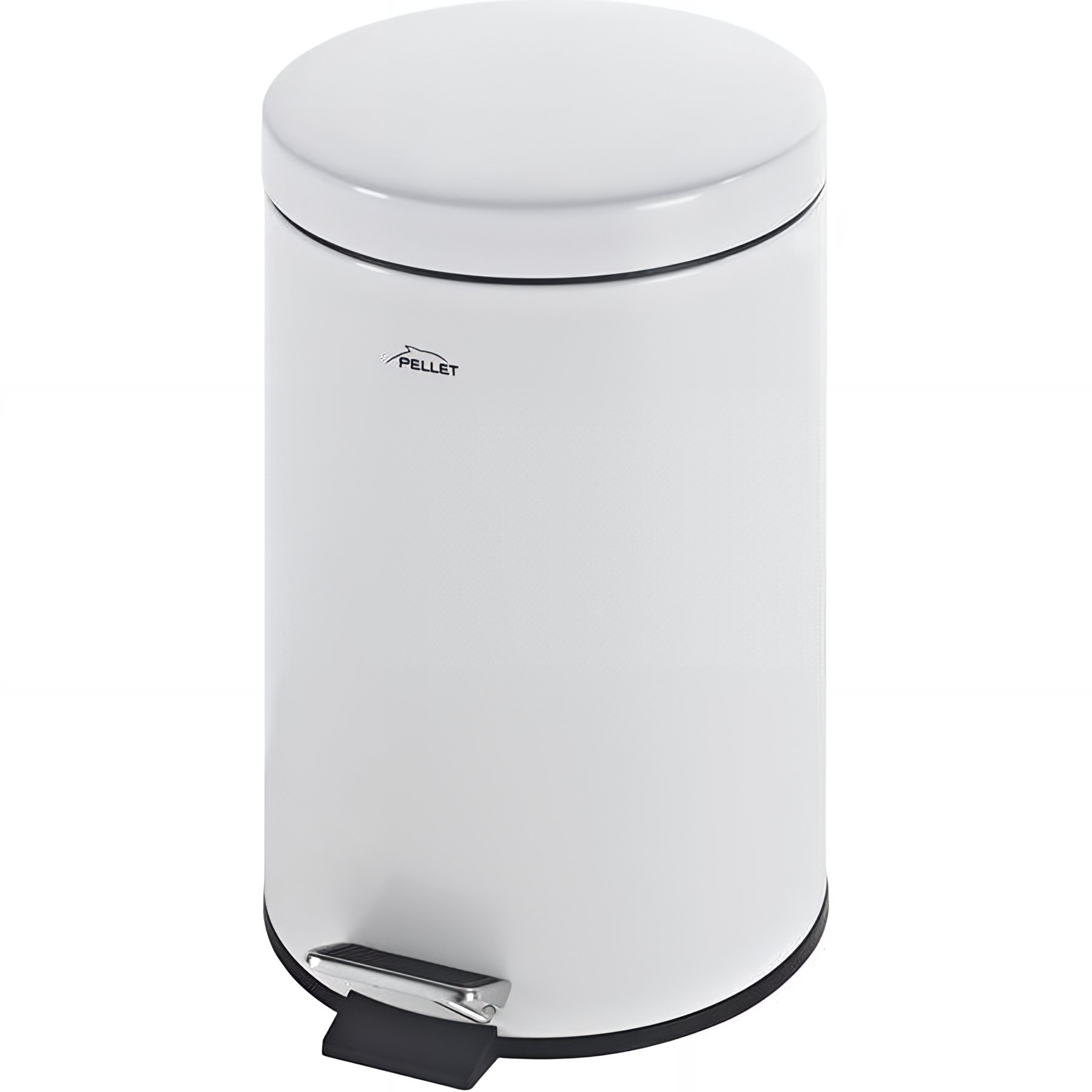 Poubelle à pédale Gamme PRO PELLET à poser 3 litres 270 x 230 mm Ø 167 mm acier époxy blanc