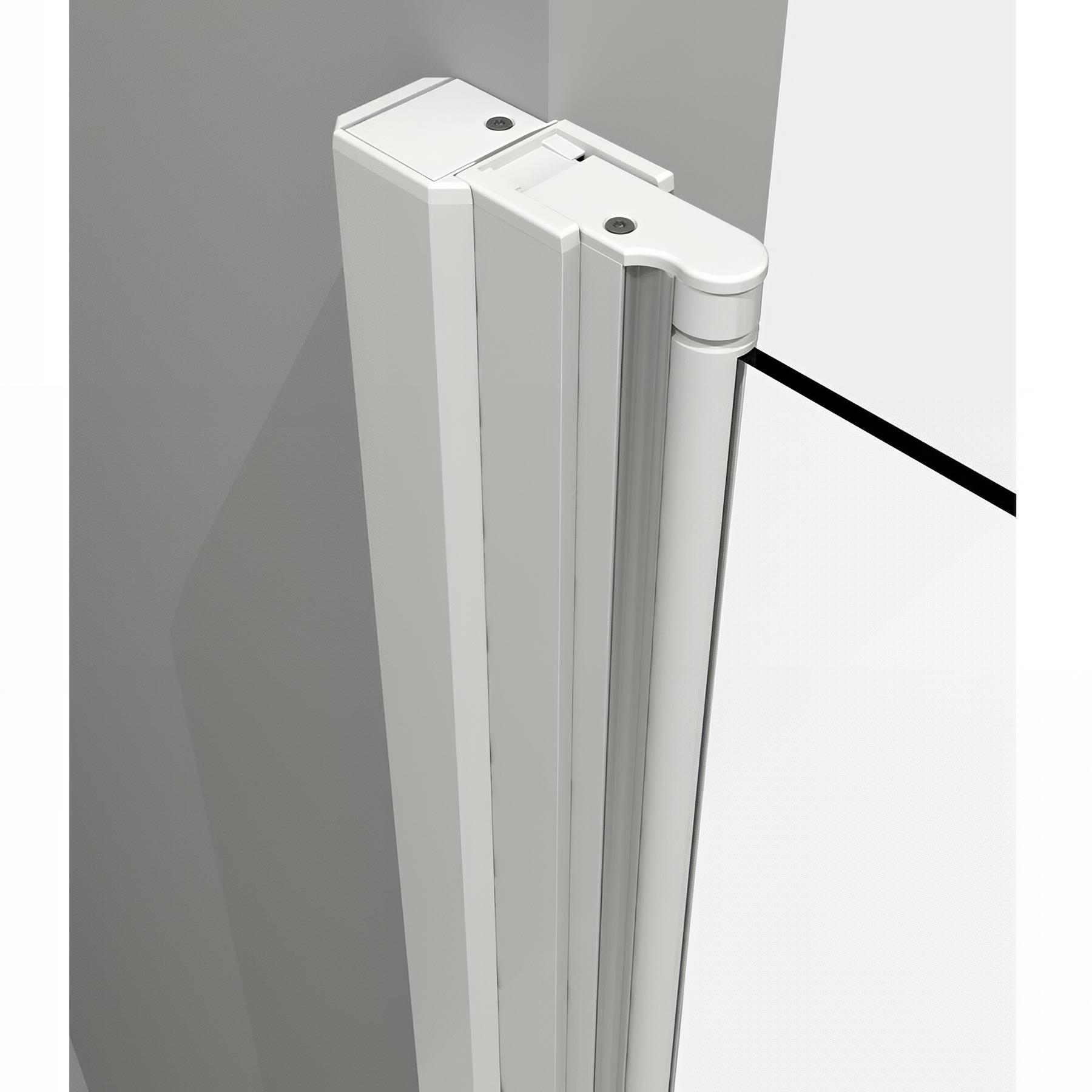 Profilé de fixation latérale chromé gamme Smart Design Solo et Fixe sans seuil