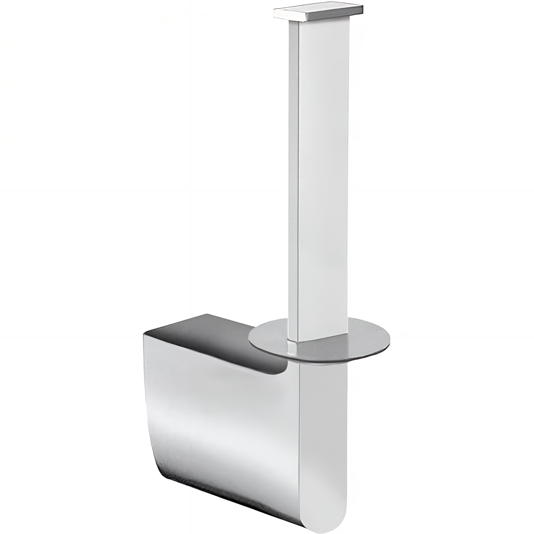 Réserve papier WC 1 rouleau 53x172x95 mm laiton chromé